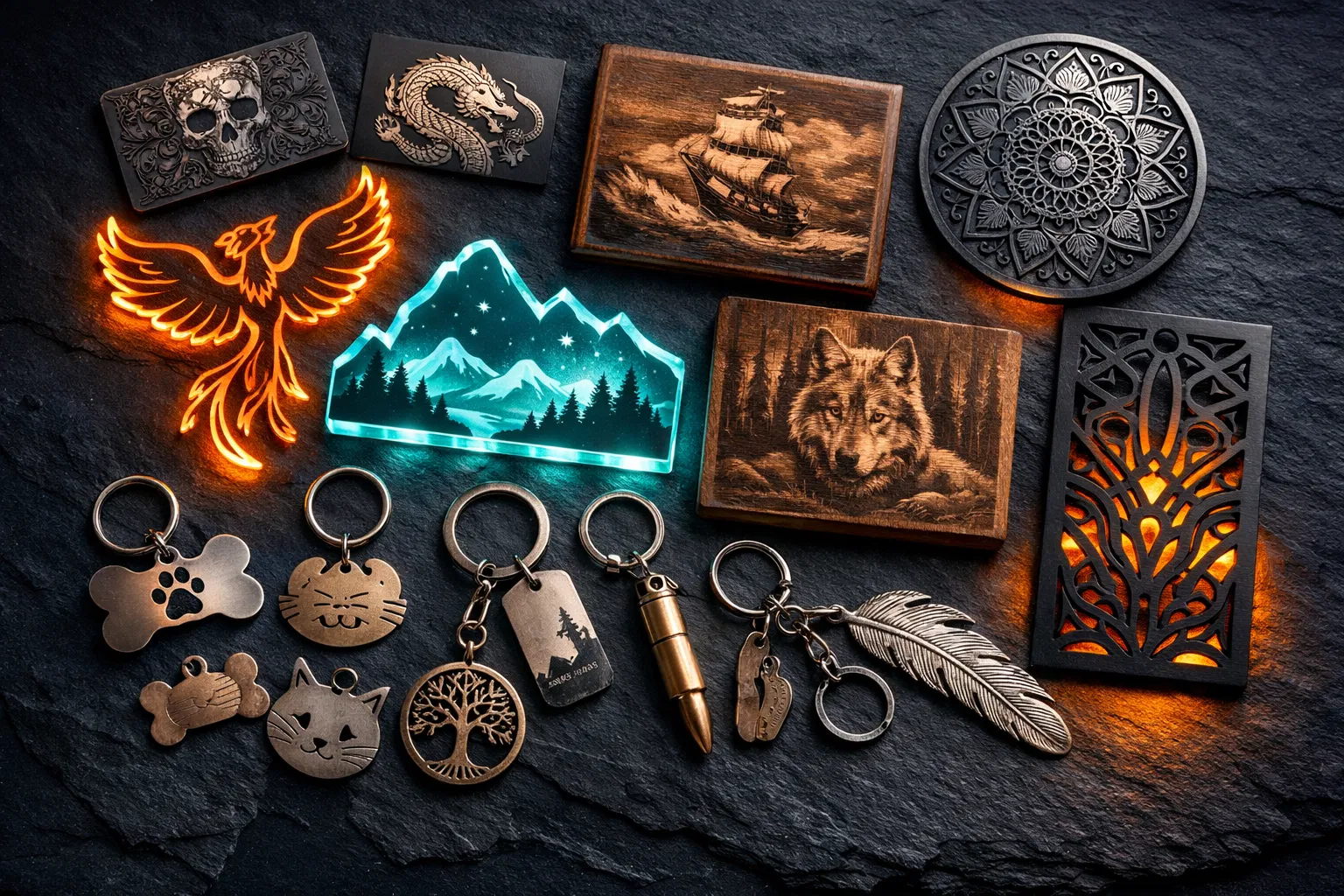 多元雷射作品展示