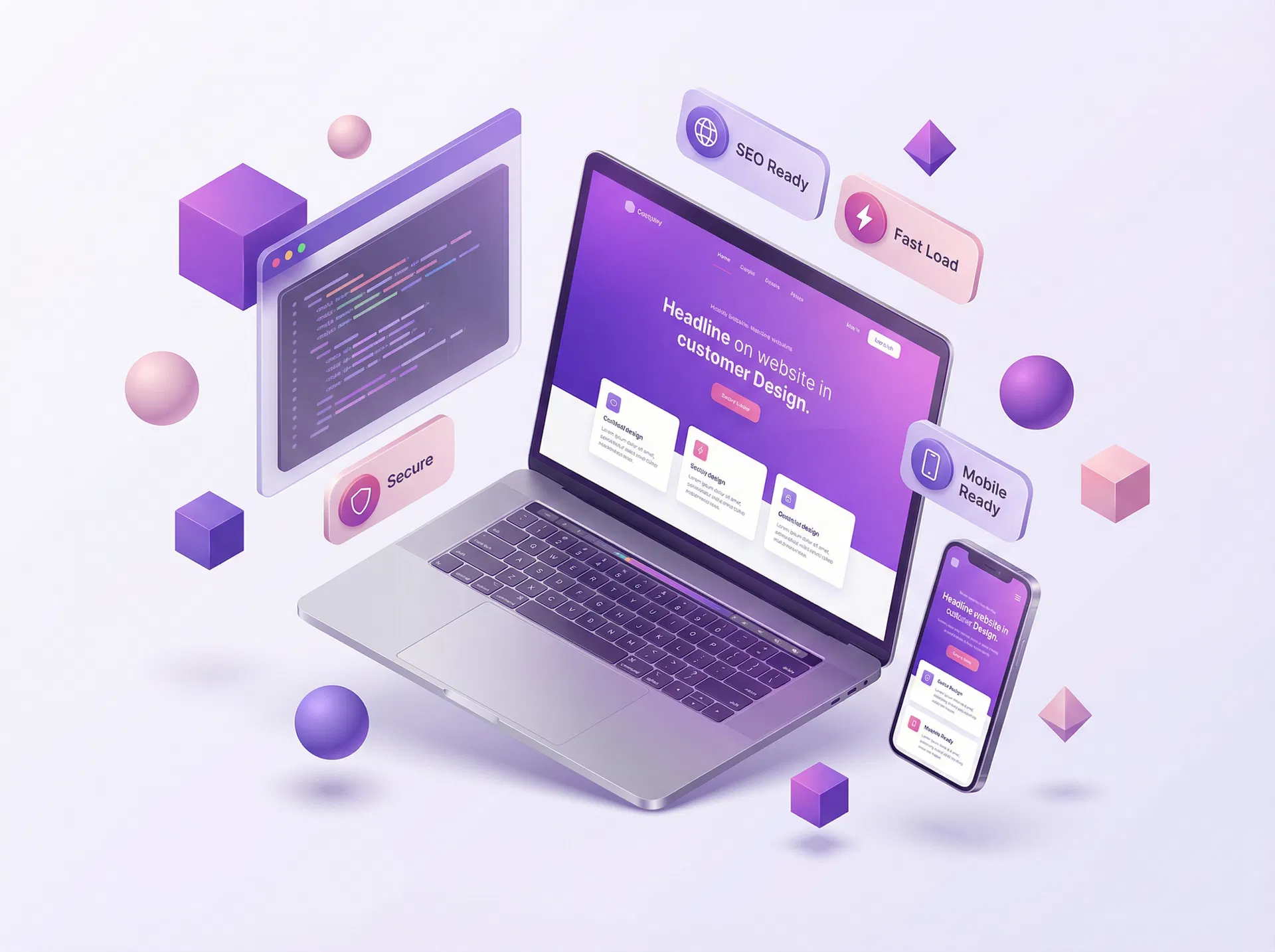 Professional website illustration