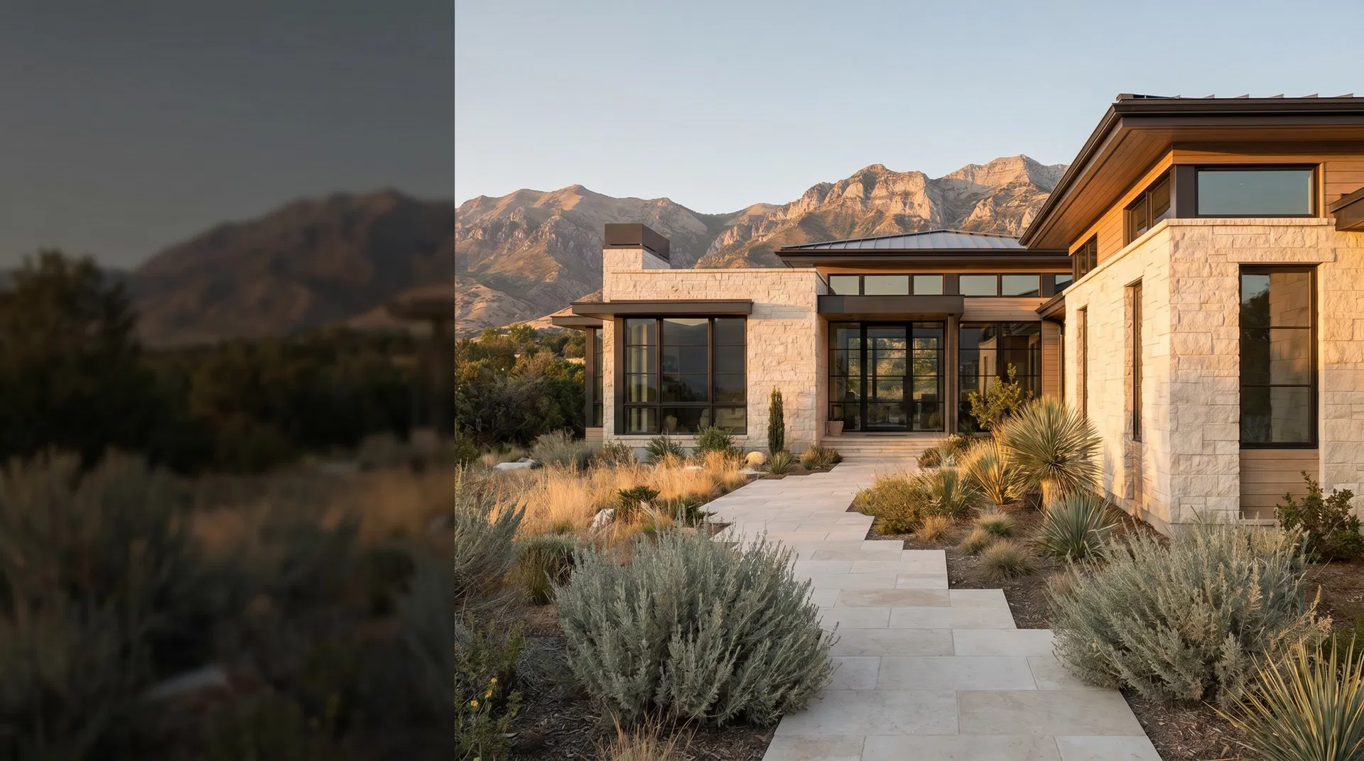 Modern Utah home near the mountains for Dr. Haws Homes