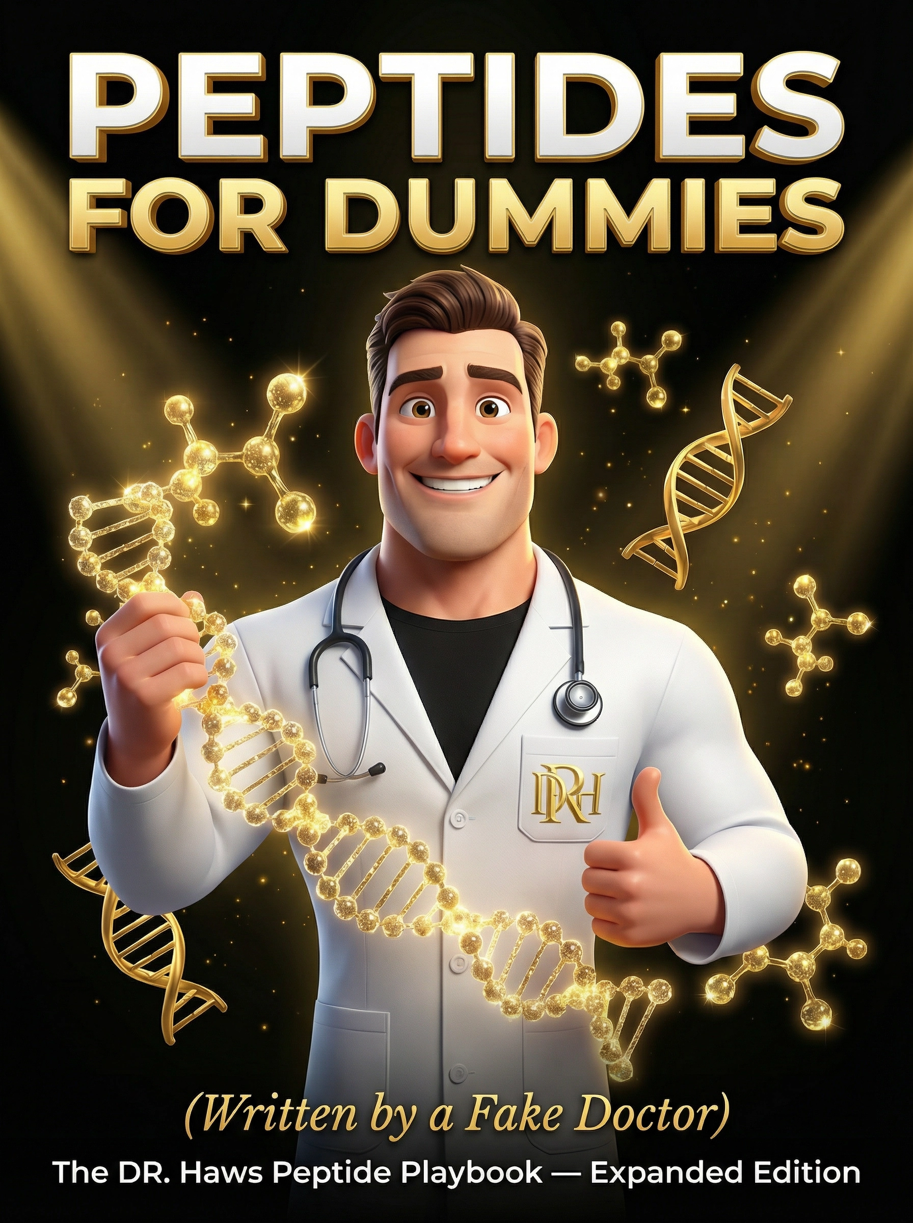 Peptides for Dummies (Written by a Fake Doctor) Cover