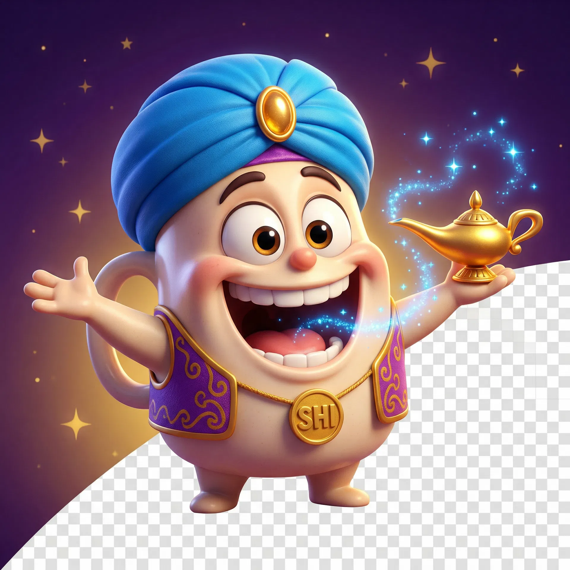 Sam as Genie