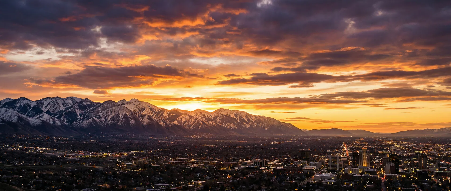 SLC Rambler — Wasatch Mountains panoramic sunset