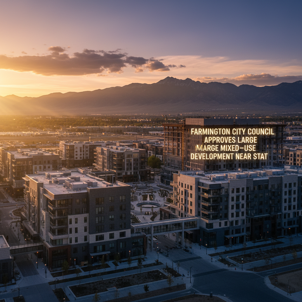 Breaking: Farmington City Council Approves Large Mixed-Use Development Near Station Park — What This Means for Utah Homeowners and Buyers