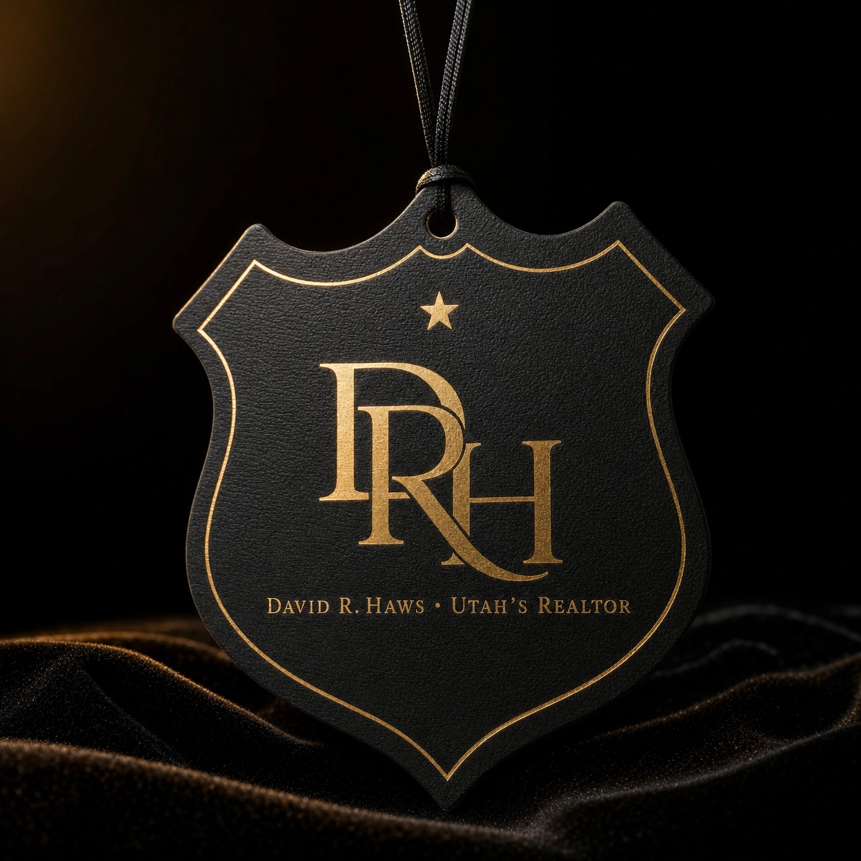 Shield Air Freshener — DRH branded swag mock