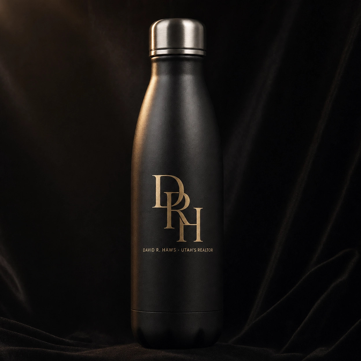 Insulated Water Bottle — DRH branded swag mock