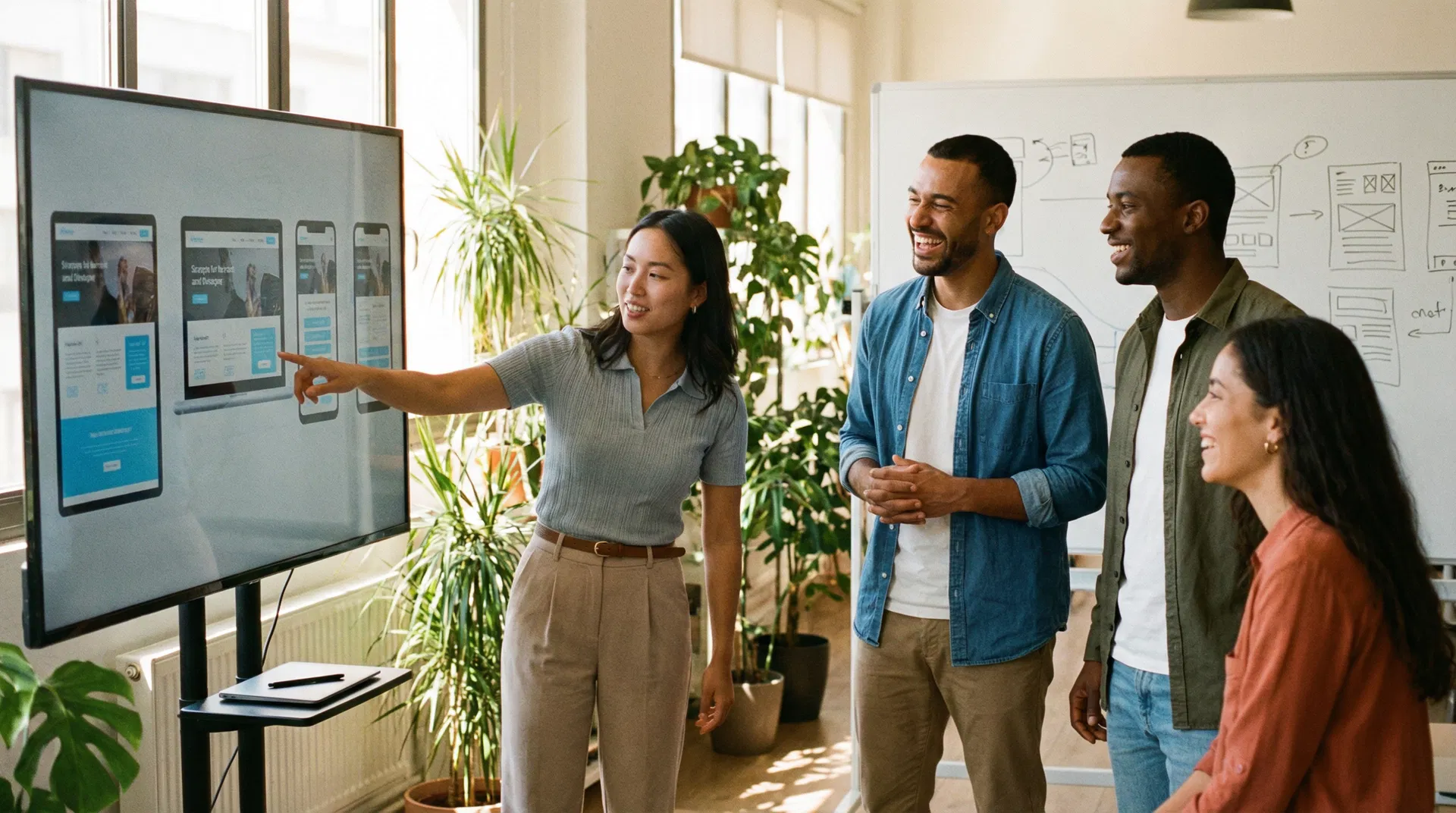 Equipo de JR Digital Solutions colaborando