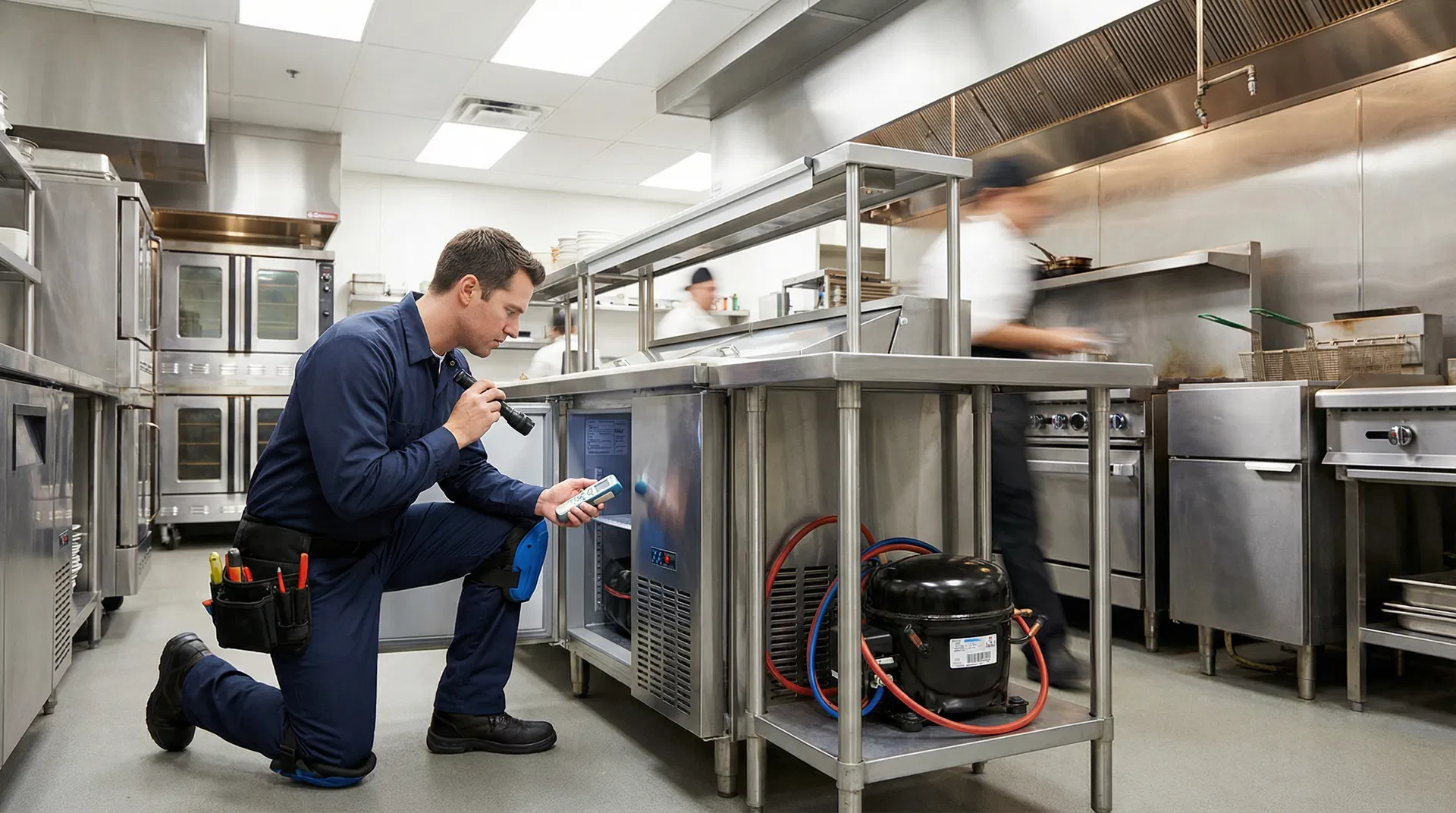 Commercial Kitchen Equipment Repair & Installation - technician at work in San Antonio TX