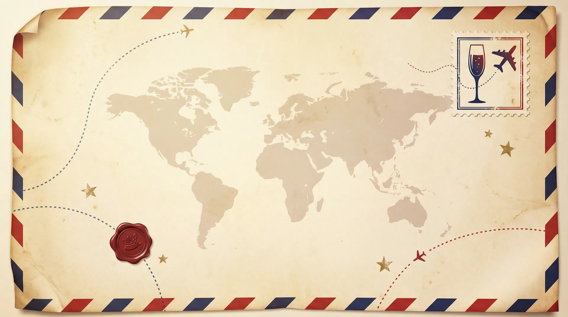 Vintage airmail envelope