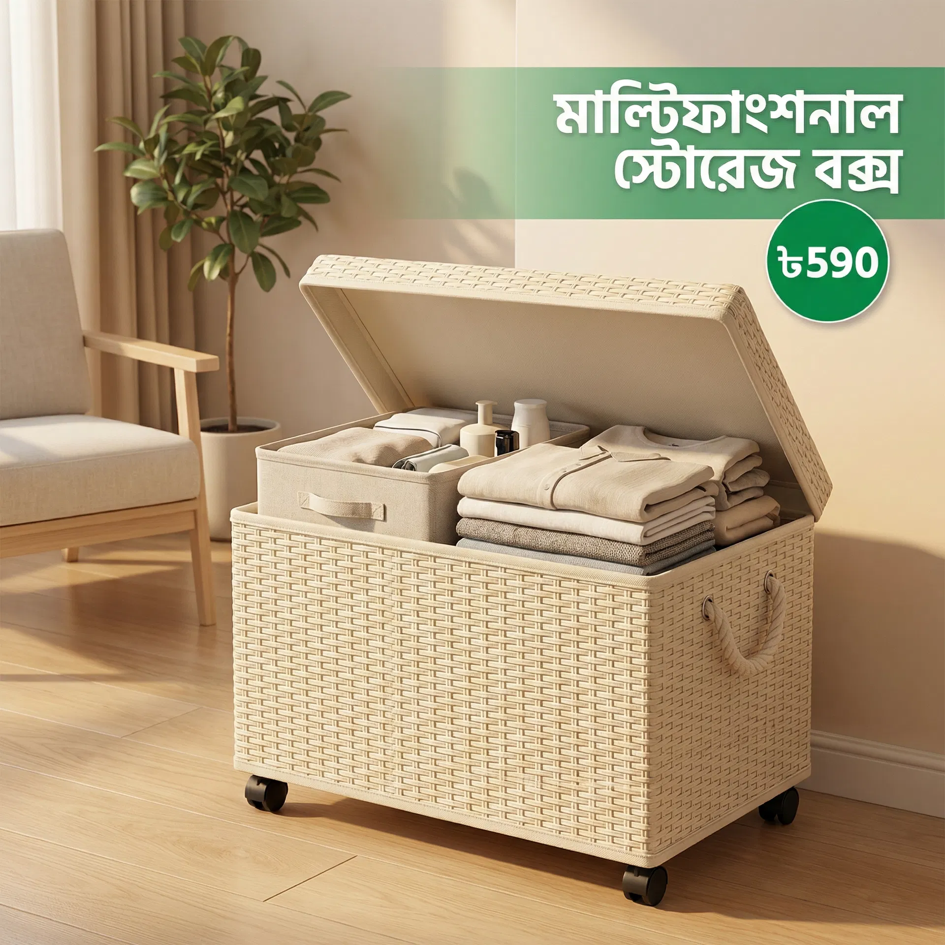 মাল্টিফাংশনাল ক্যাবিনেট ৪ডি স্টোরেজ বক্স