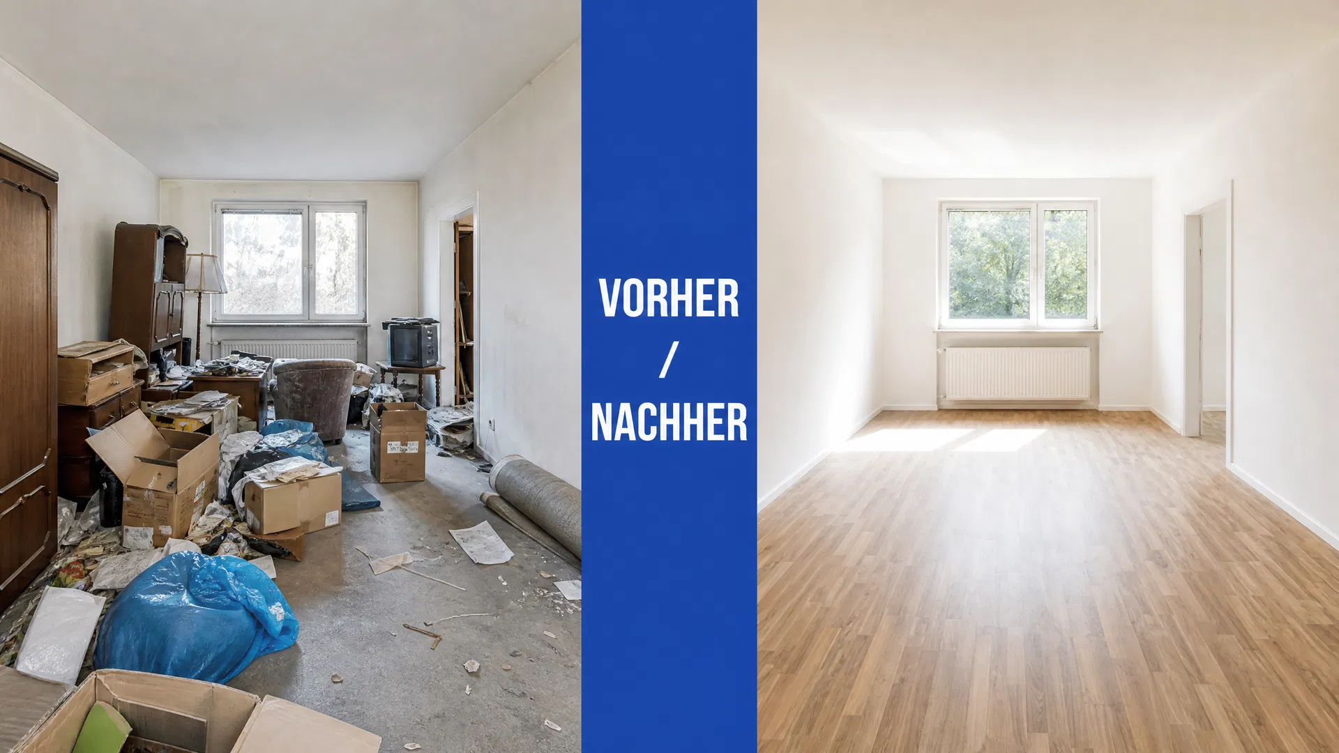 Wohnungsauflösung Vorher/Nachher