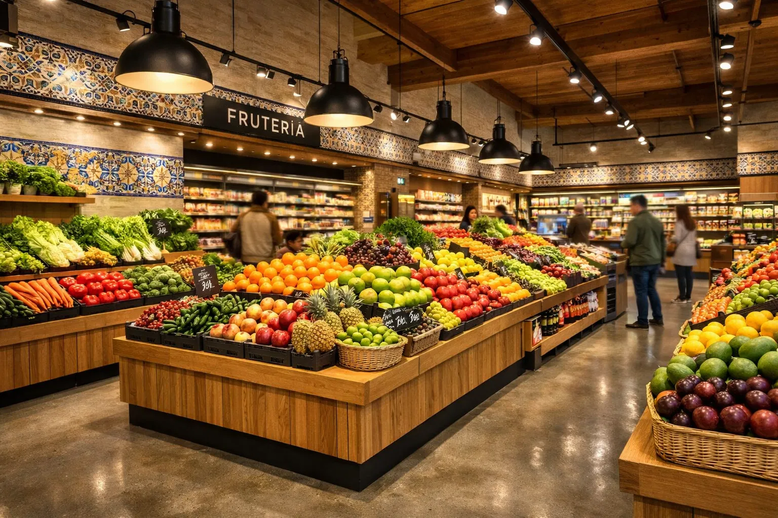 Modern Spanish Supermarket Interior