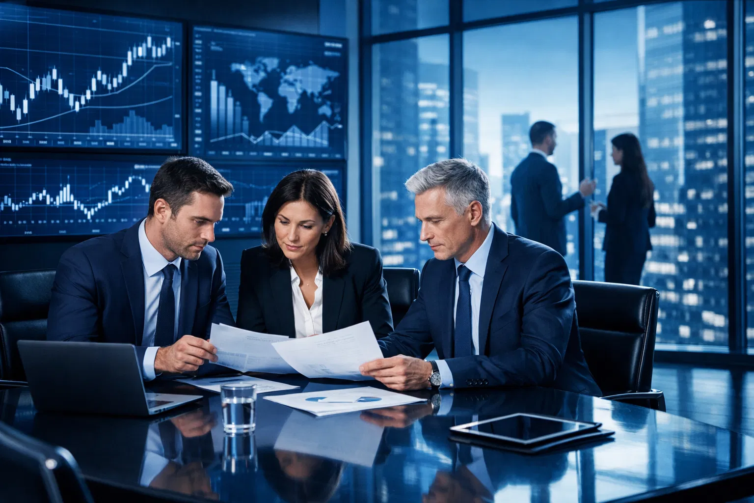 Equipo FinanceGroup en reunión estratégica