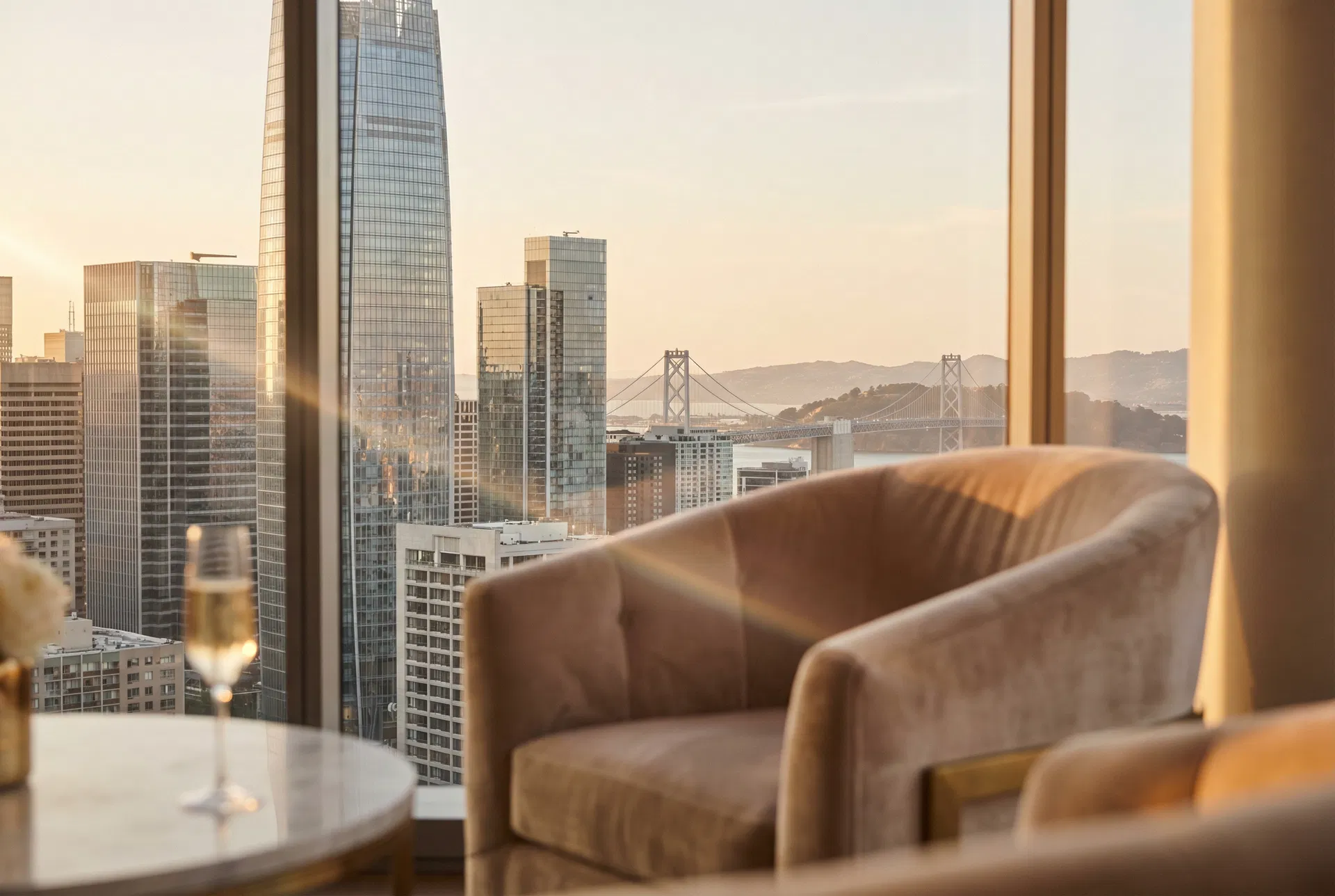 San Francisco golden hour view