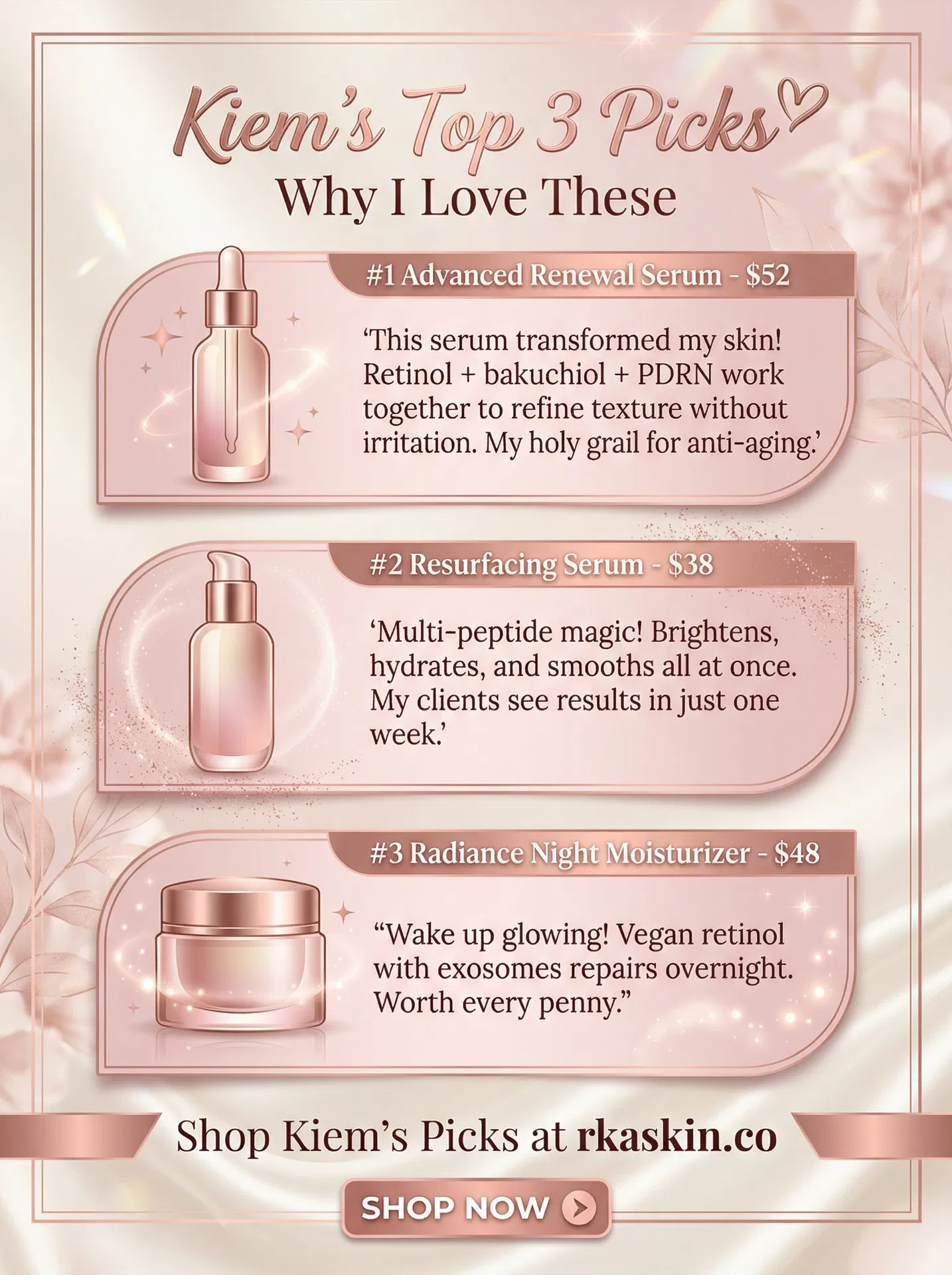 Kiem's Top 3 Picks Flyer