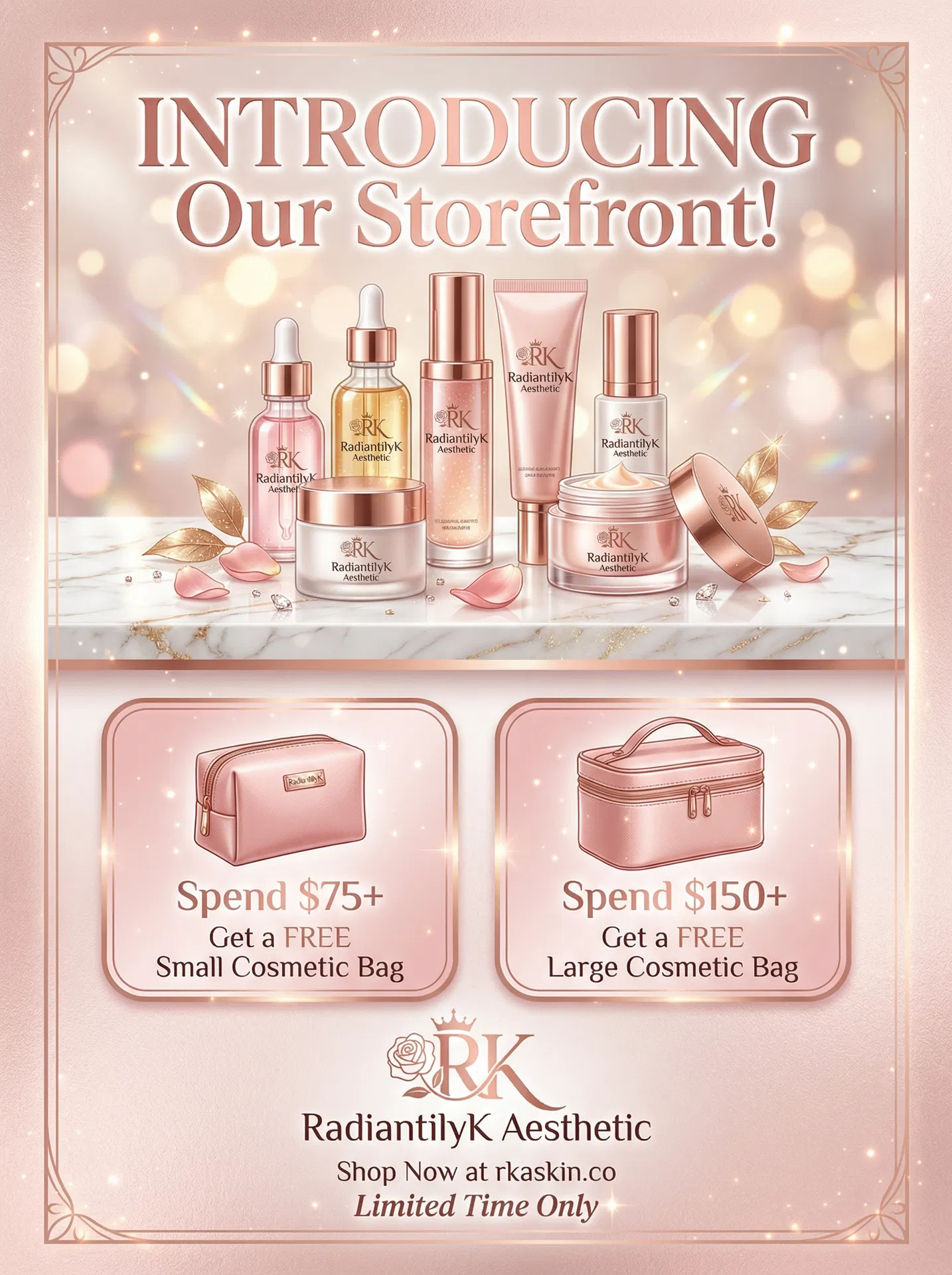 RadiantilyK Storefront Grand Opening Flyer