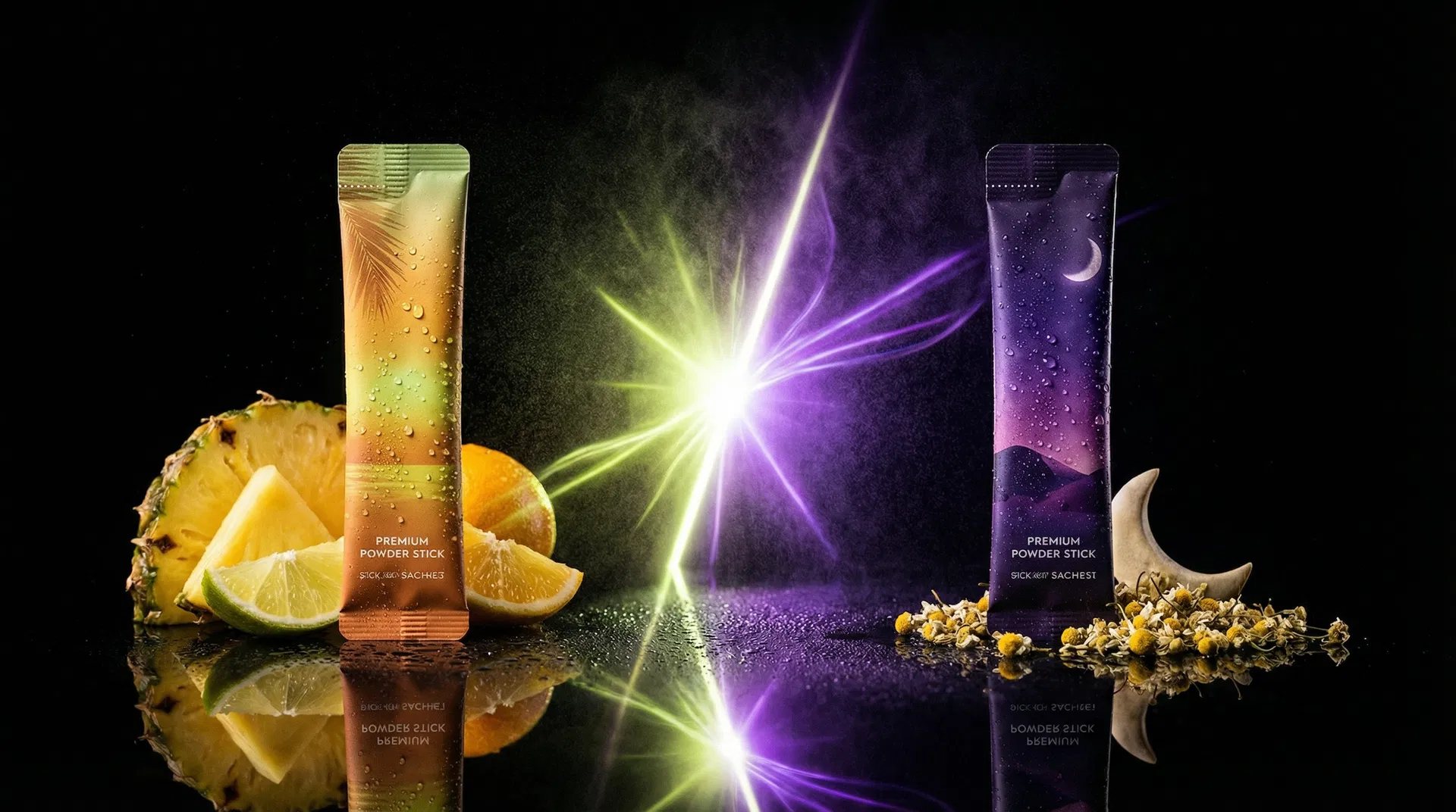 WILD ON Social Tonic — Day Out and Wind Down premium hemp-derived powder stick packs