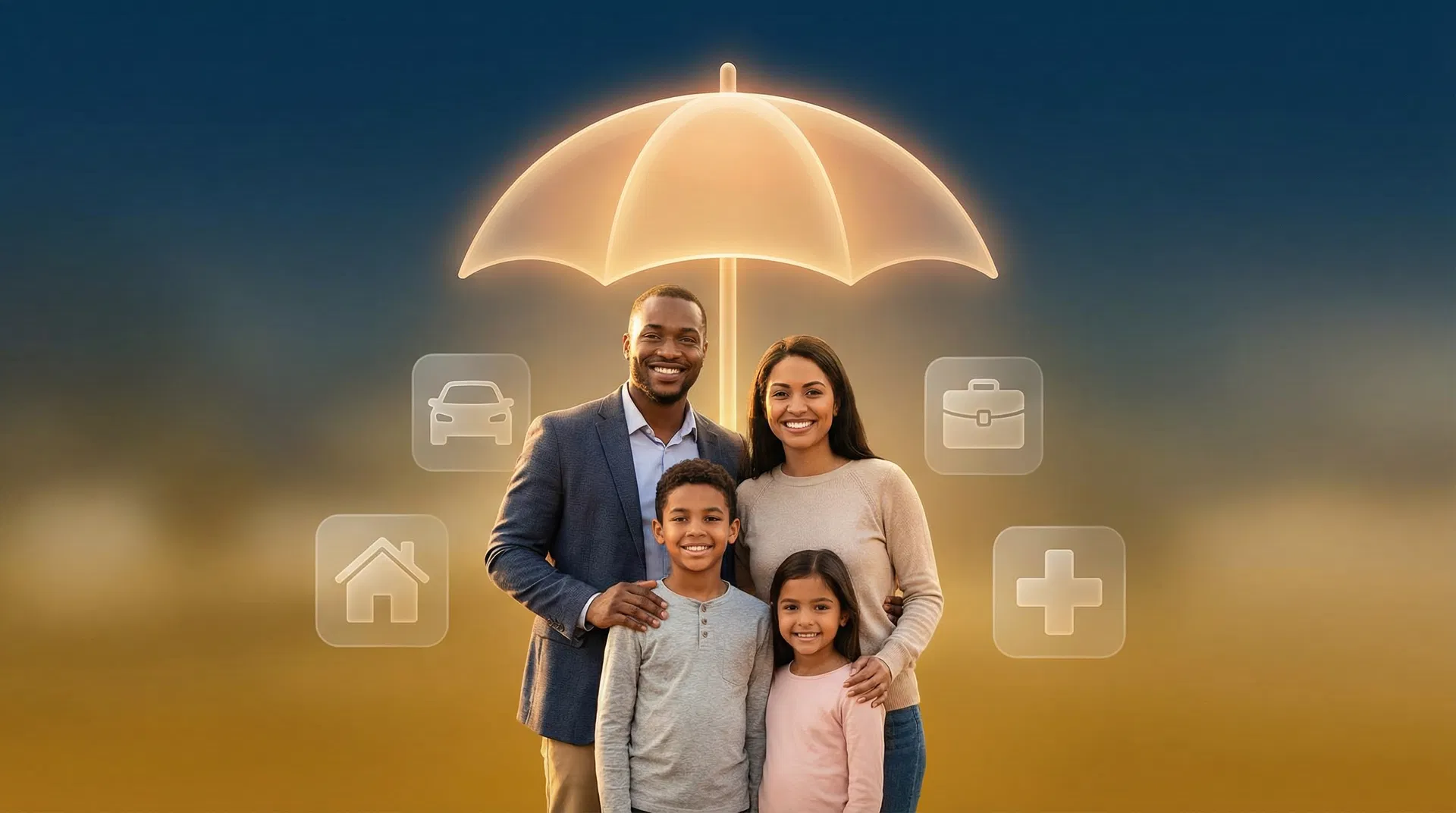 Family protected by insurance
