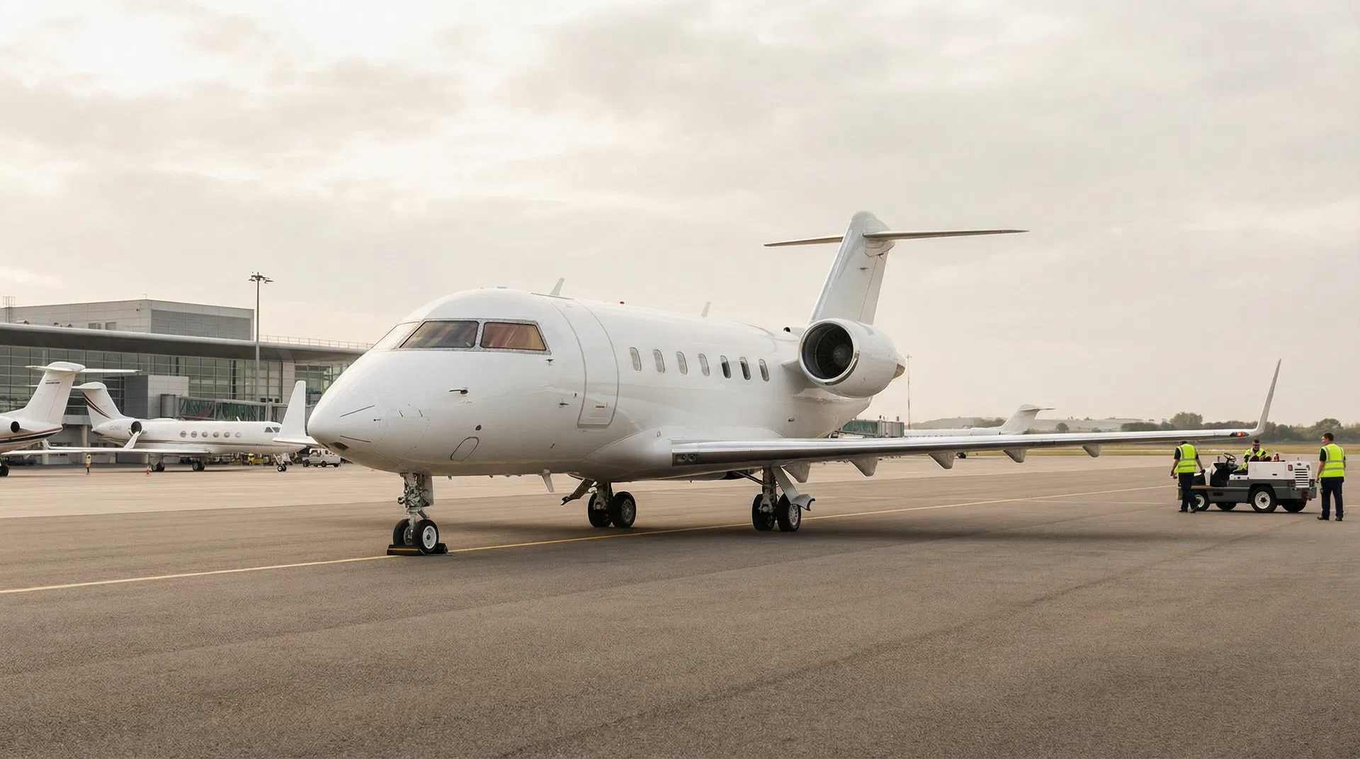Business jet on tarmac