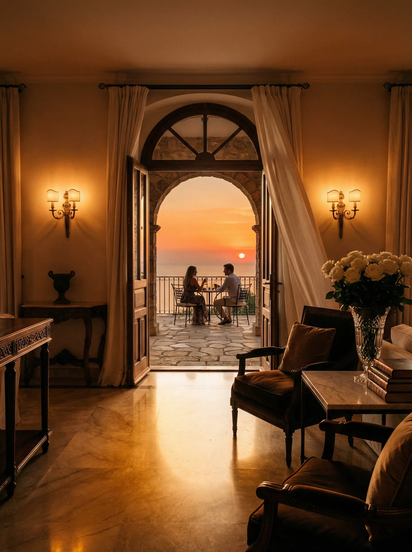 Luxury boutique hotel interior