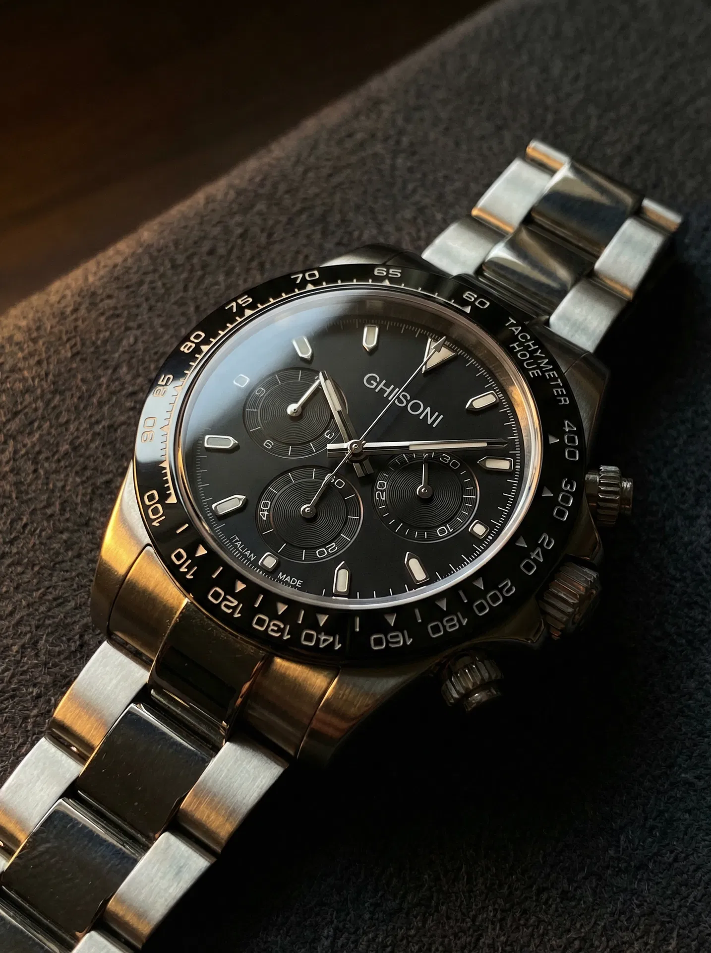 Ghisoni Cronografo sport chronograph in stainless steel