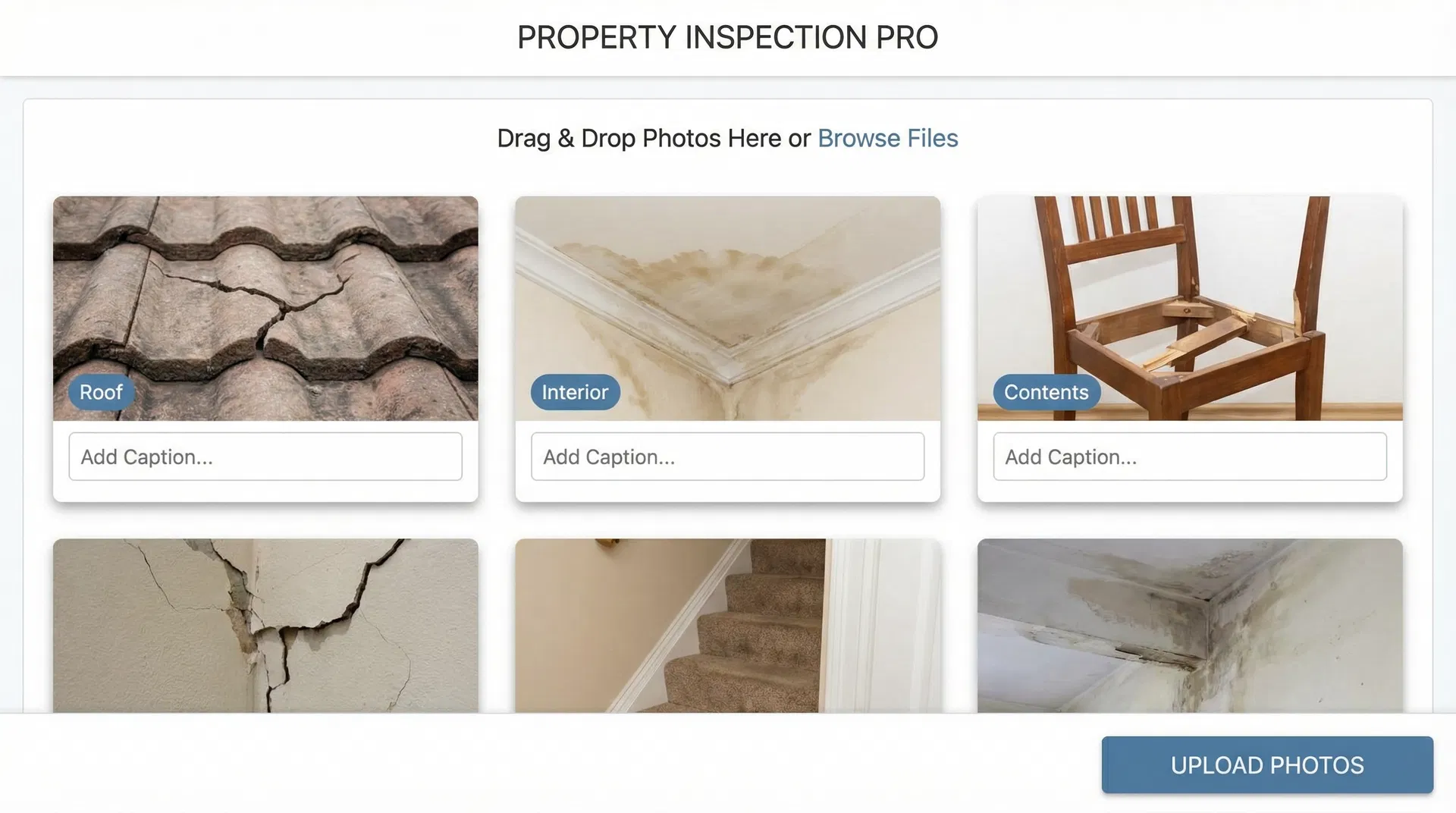 Photo upload interface