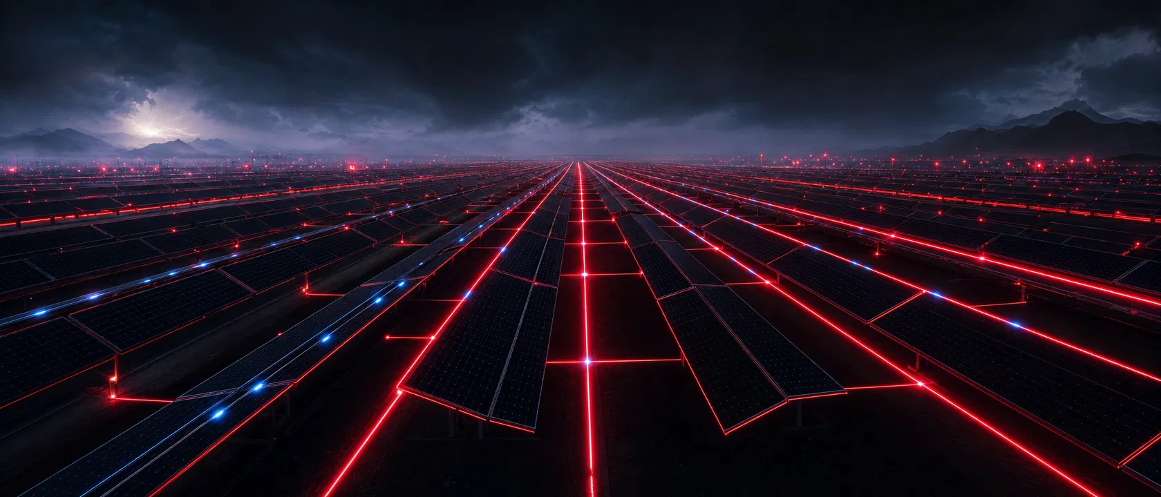 Futuristic solar field