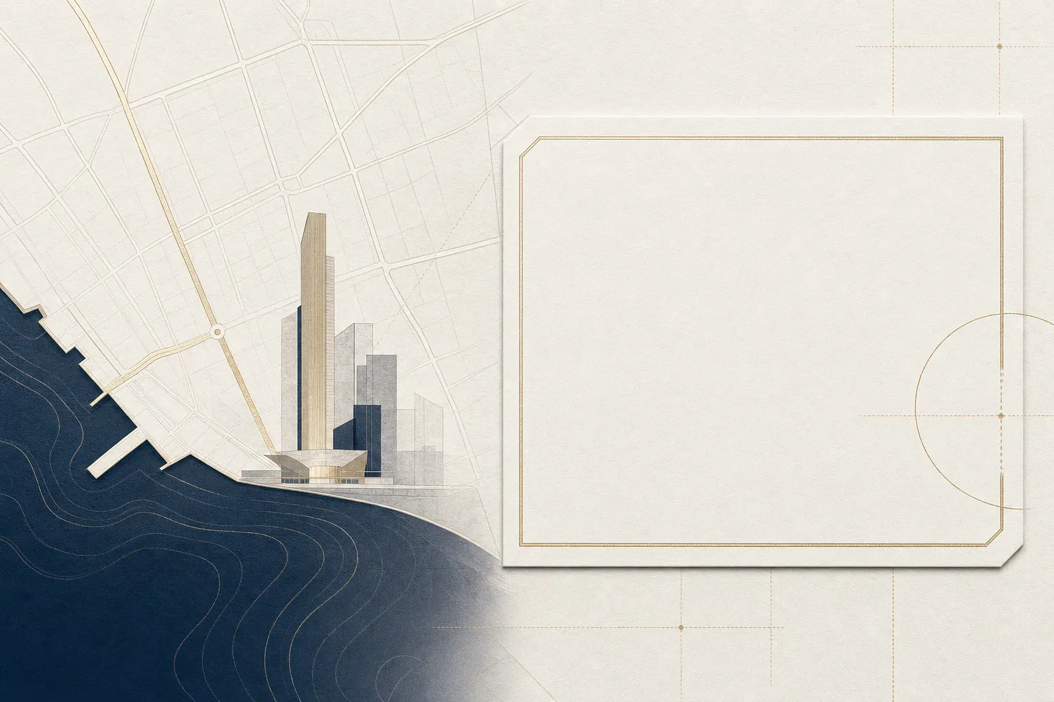 Abstract Hong Kong address and architectural map visual