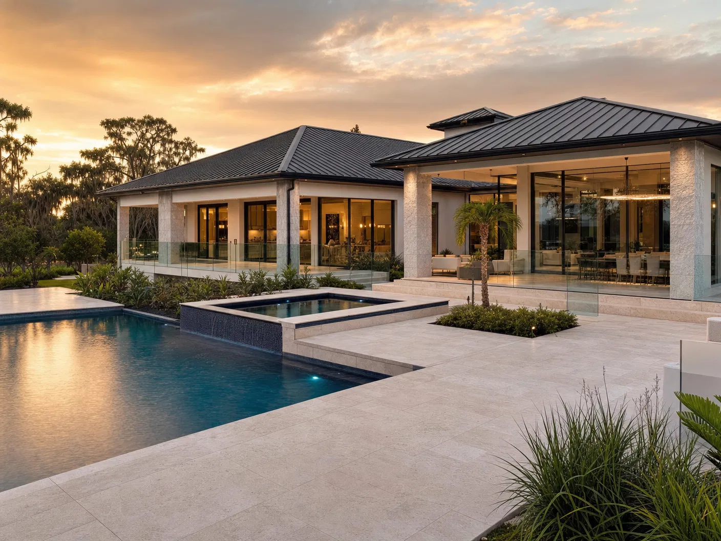 Luxury home with new roof and custom pool
