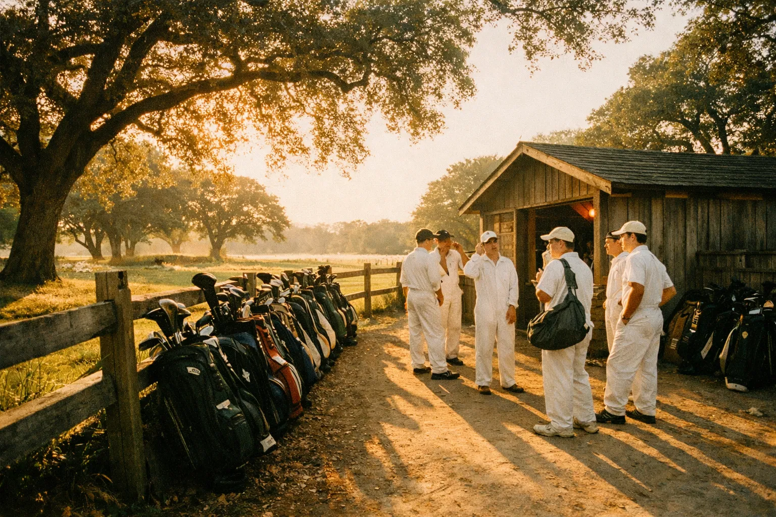 Caddie yard at a private golf club