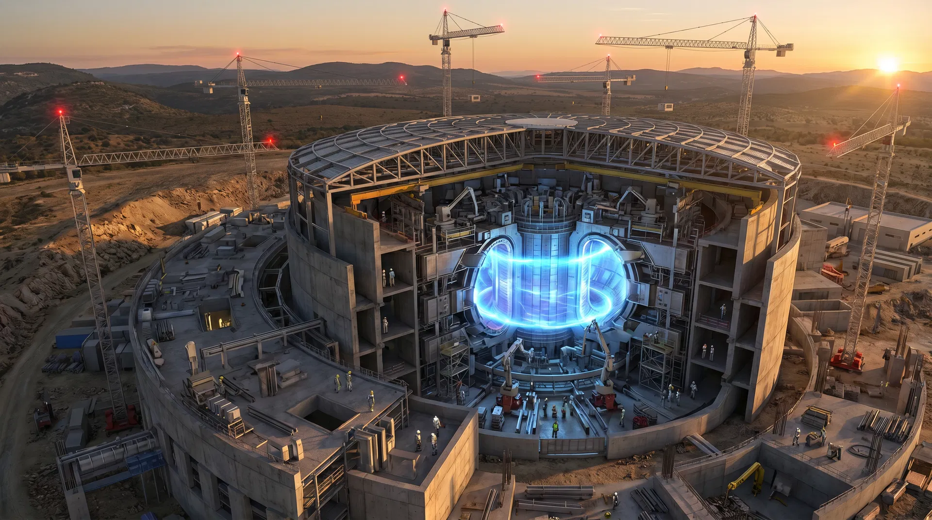 Construcción del reactor ITER en Saint-Paul-lès-Durance, Francia