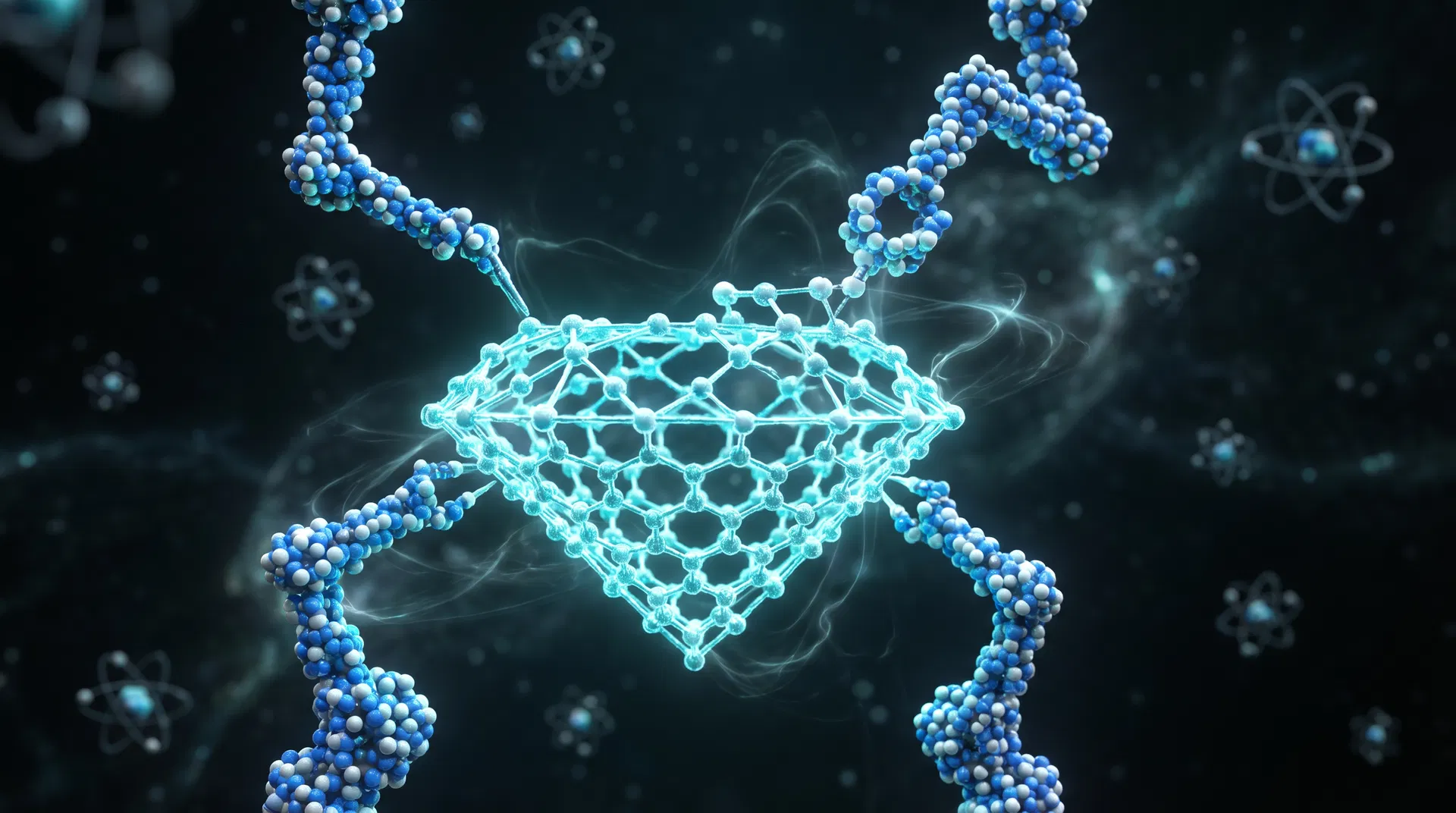 Ensamblador molecular construyendo estructuras a escala atómica