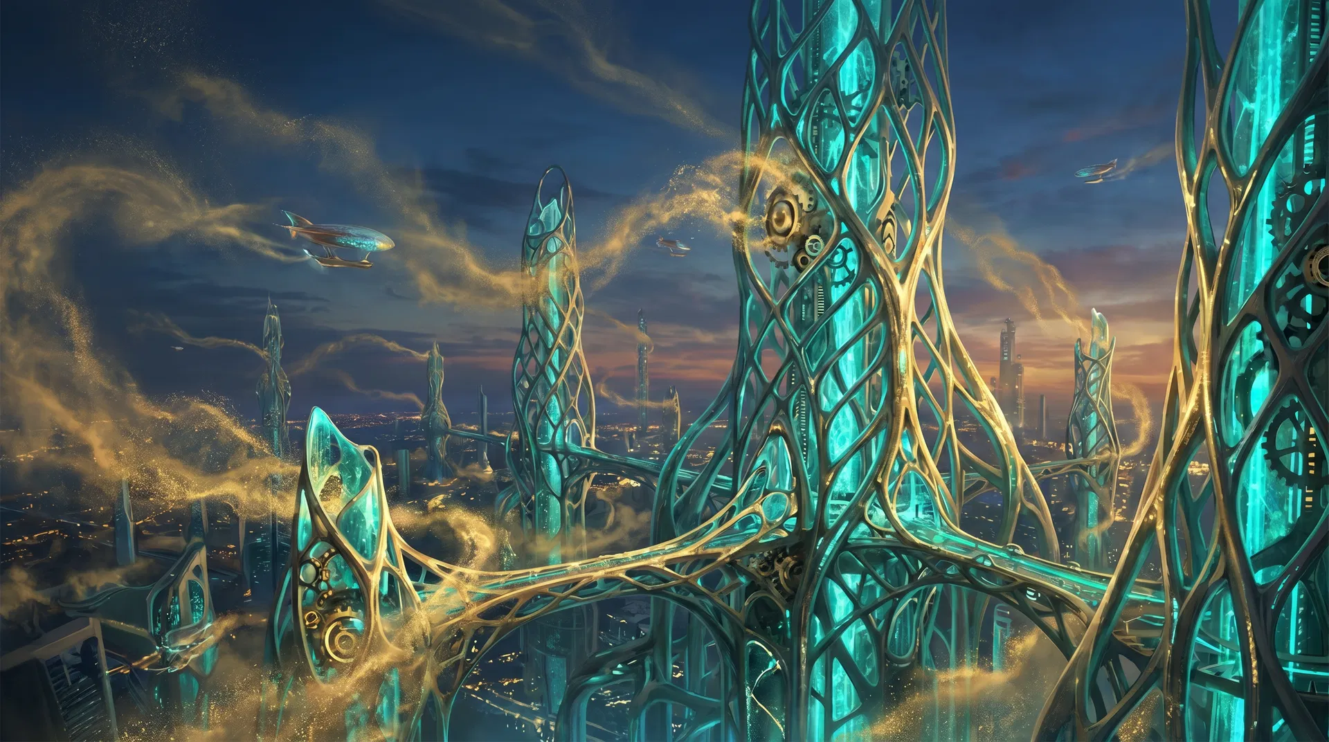 Ciudad futurista construida por nanobots autoreplicantes