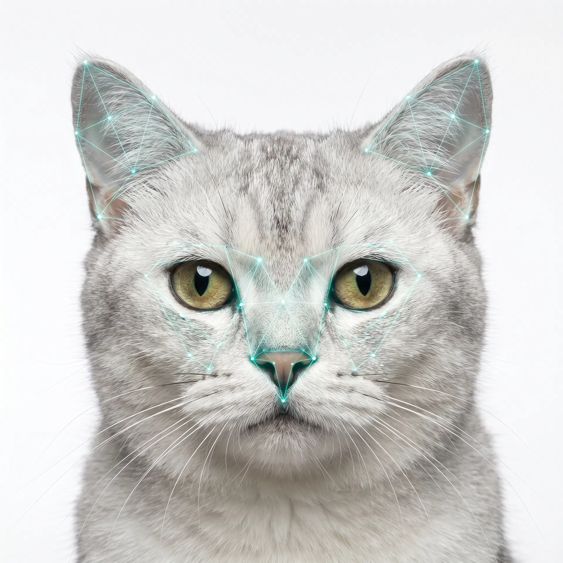Cat facial geometry scan with Nexipaw