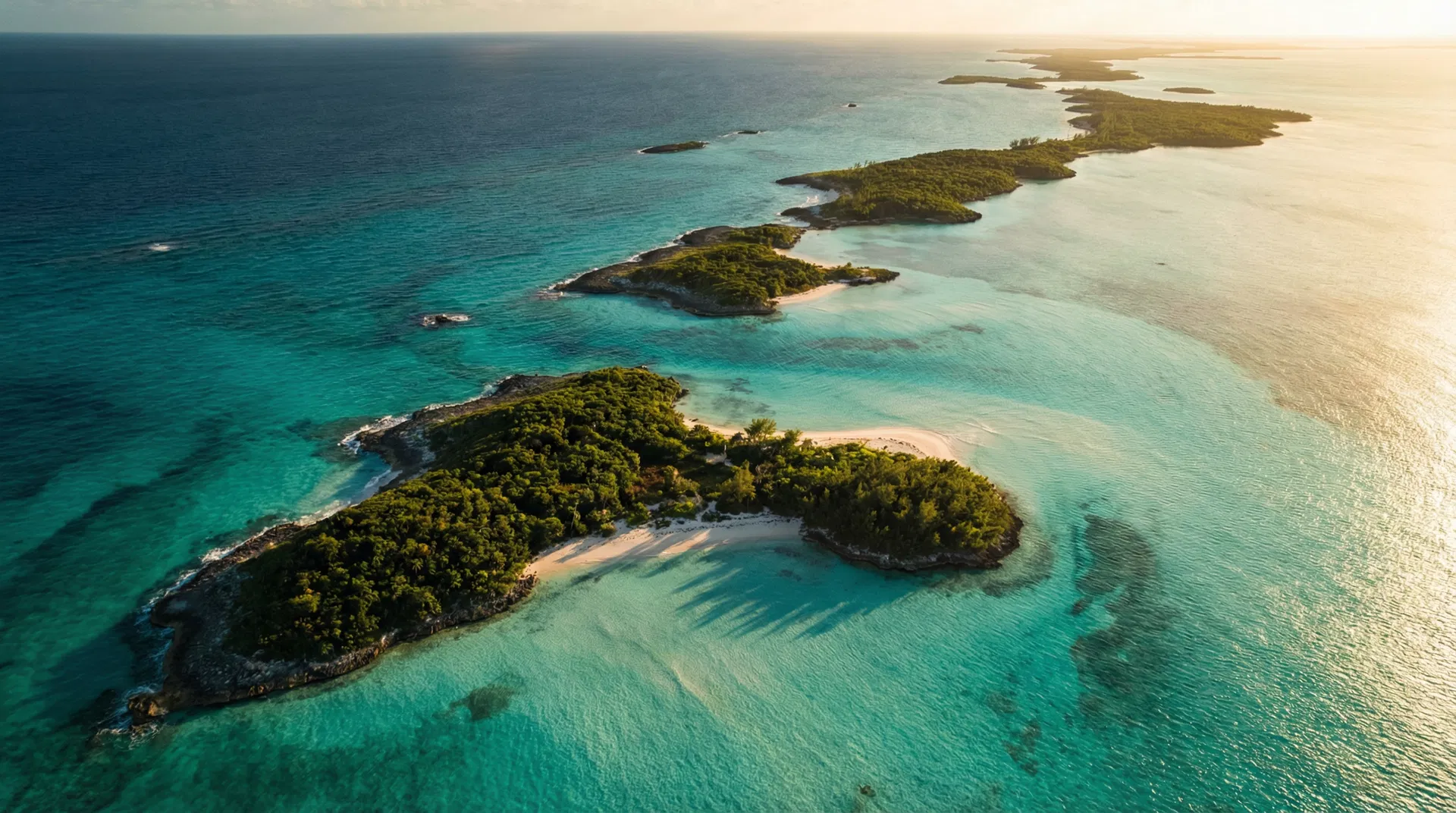 Bahamas archipelago aerial view