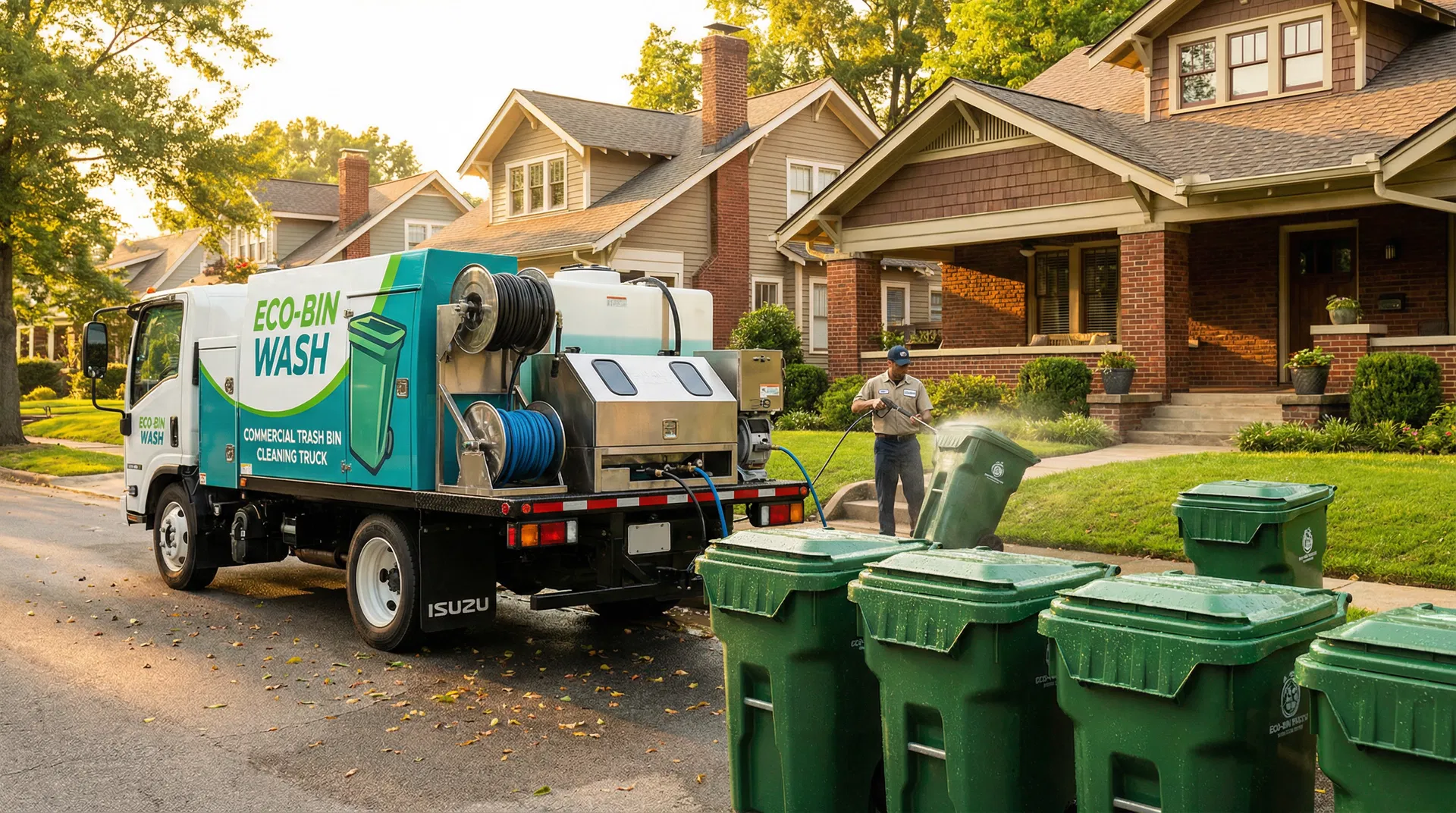 BinRx mobile cleaning truck servicing a home in Baldwin County, Alabama