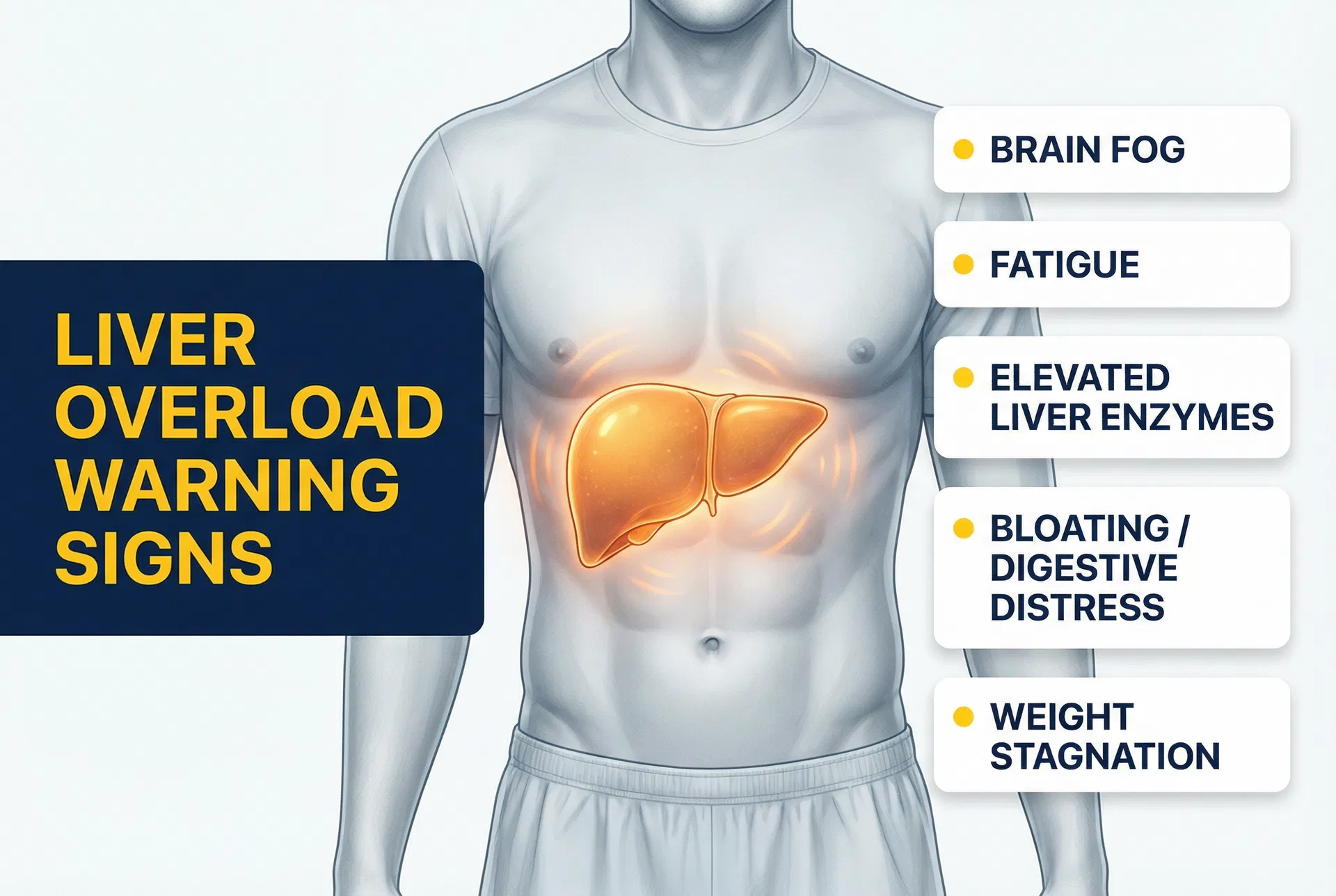 Liver Overload Warning Signs infographic