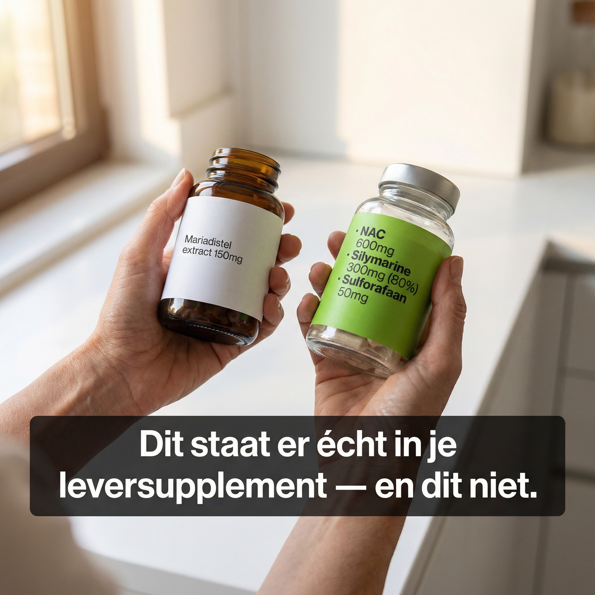 Vergelijking ingrediëntenlijsten leversupplementen