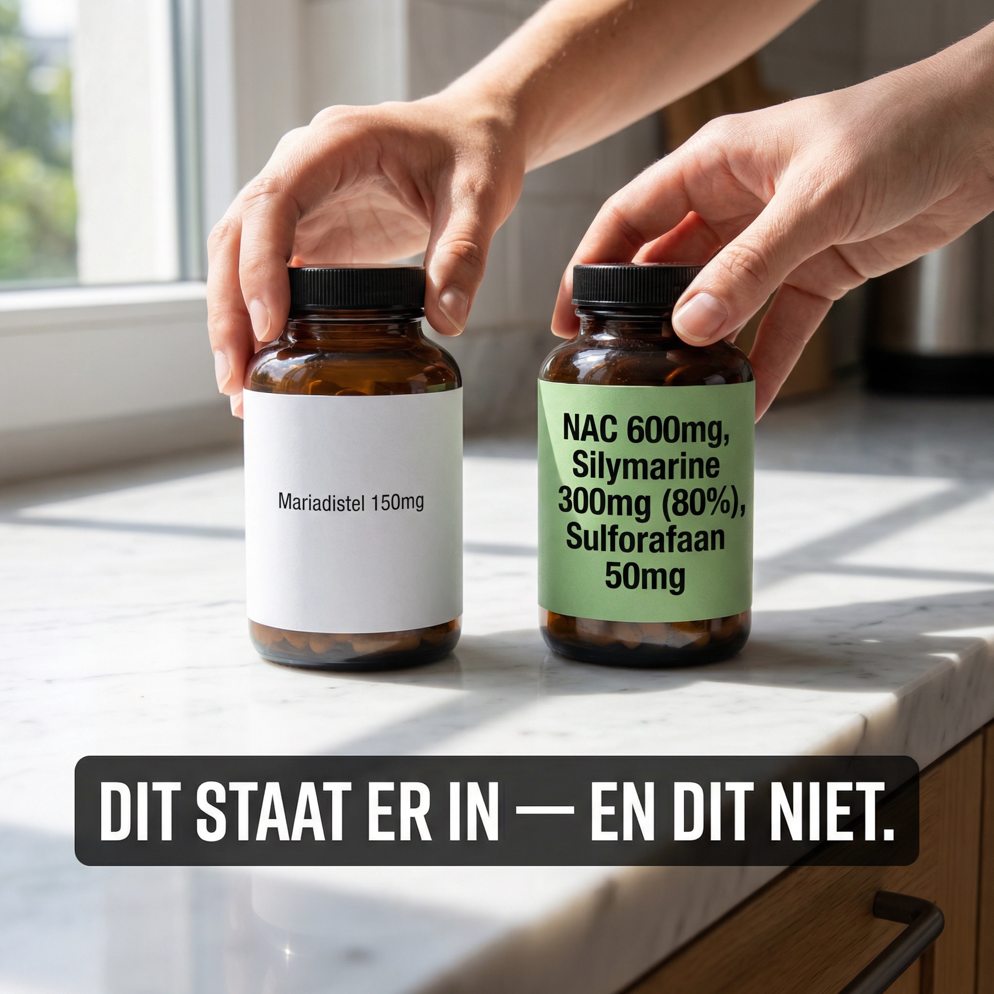 Ingrediënten vergelijking leversupplementen