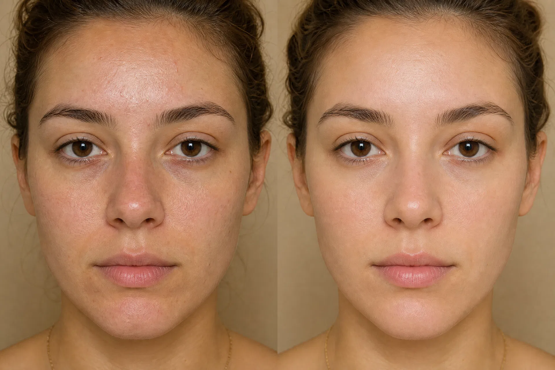 Voor en na Skin Shield