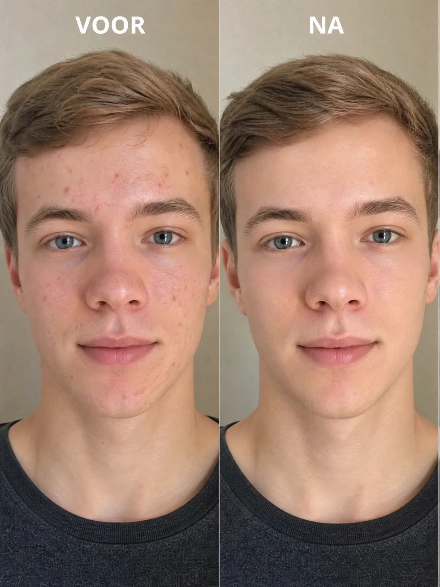 Voor en na Skin Shield