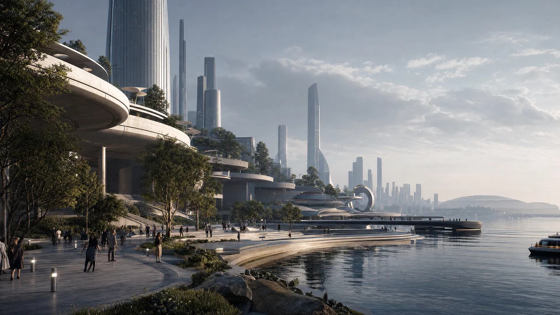 Resilient Waterfront future city visualization