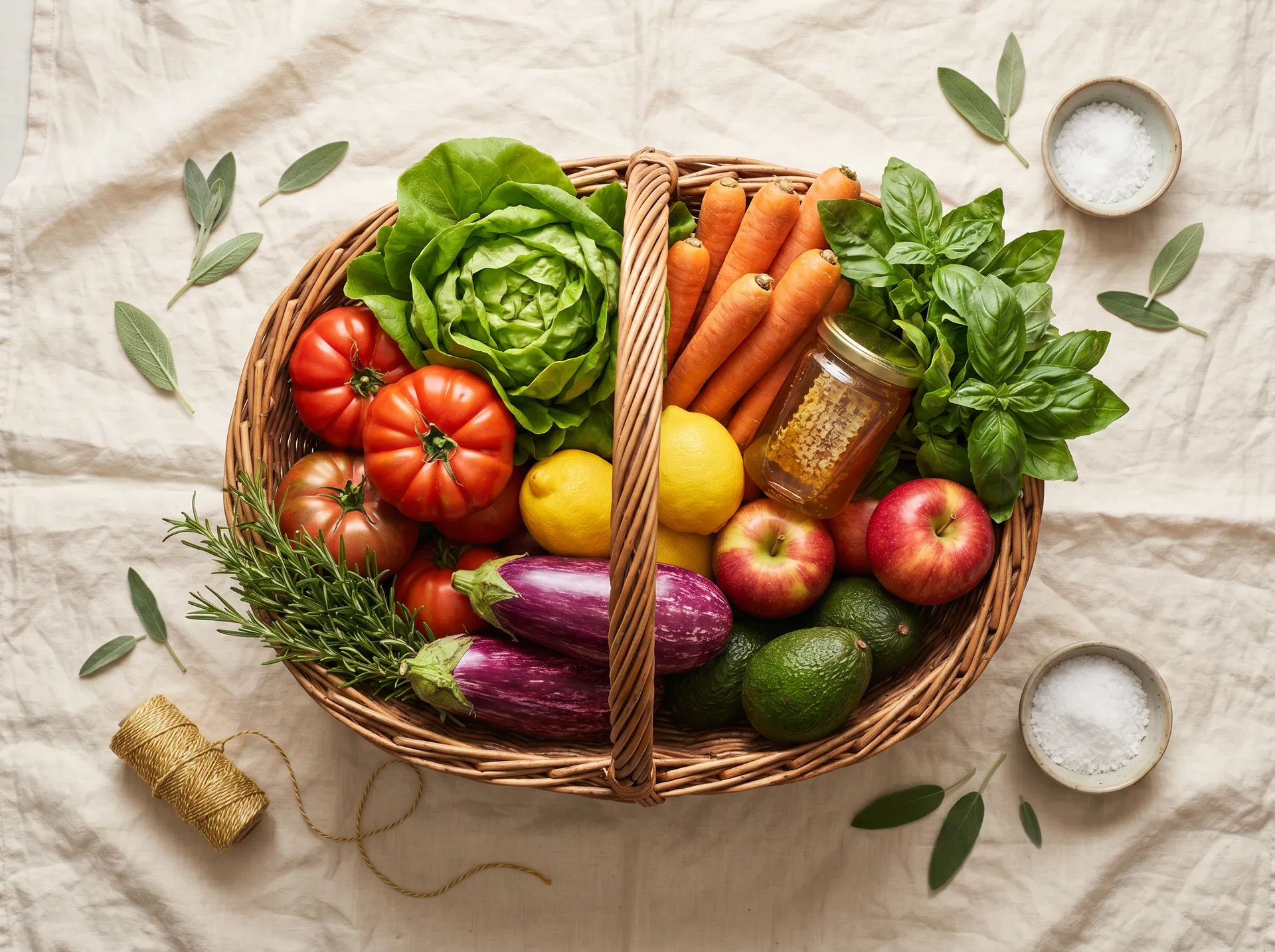 Premium produce basket