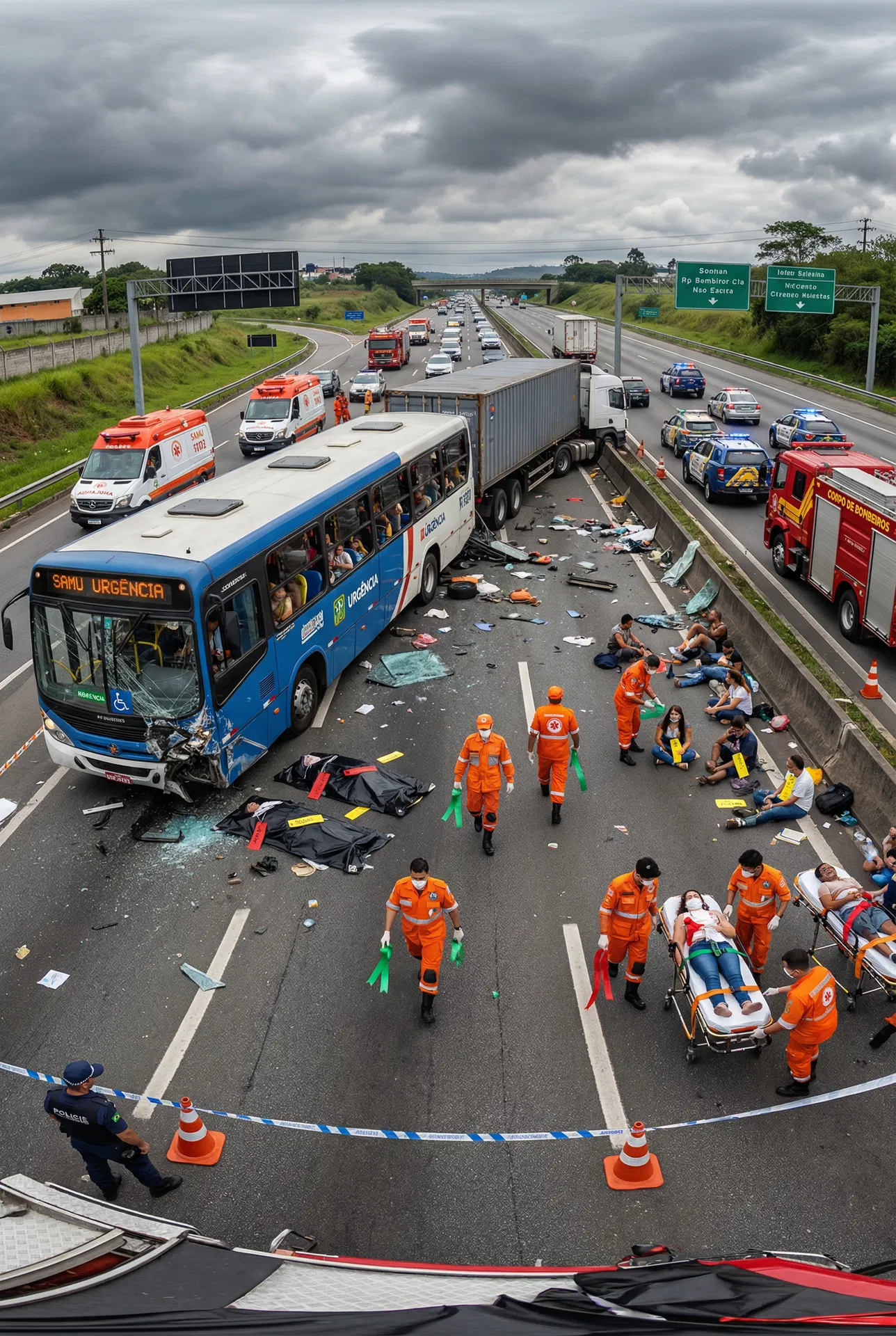 Colisão Ônibus × Carreta — Método START