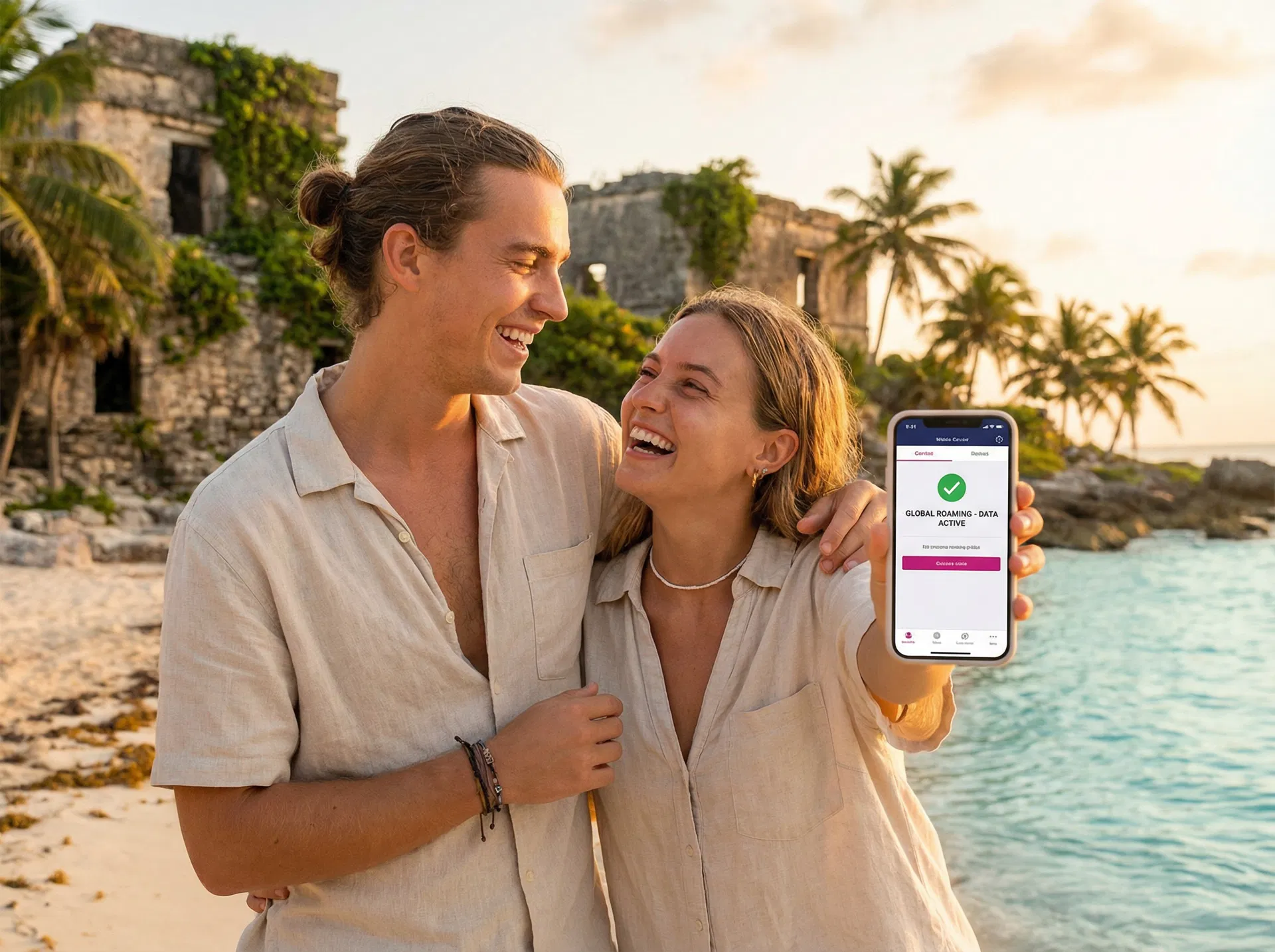Viajeros felices con Mingo eSIM