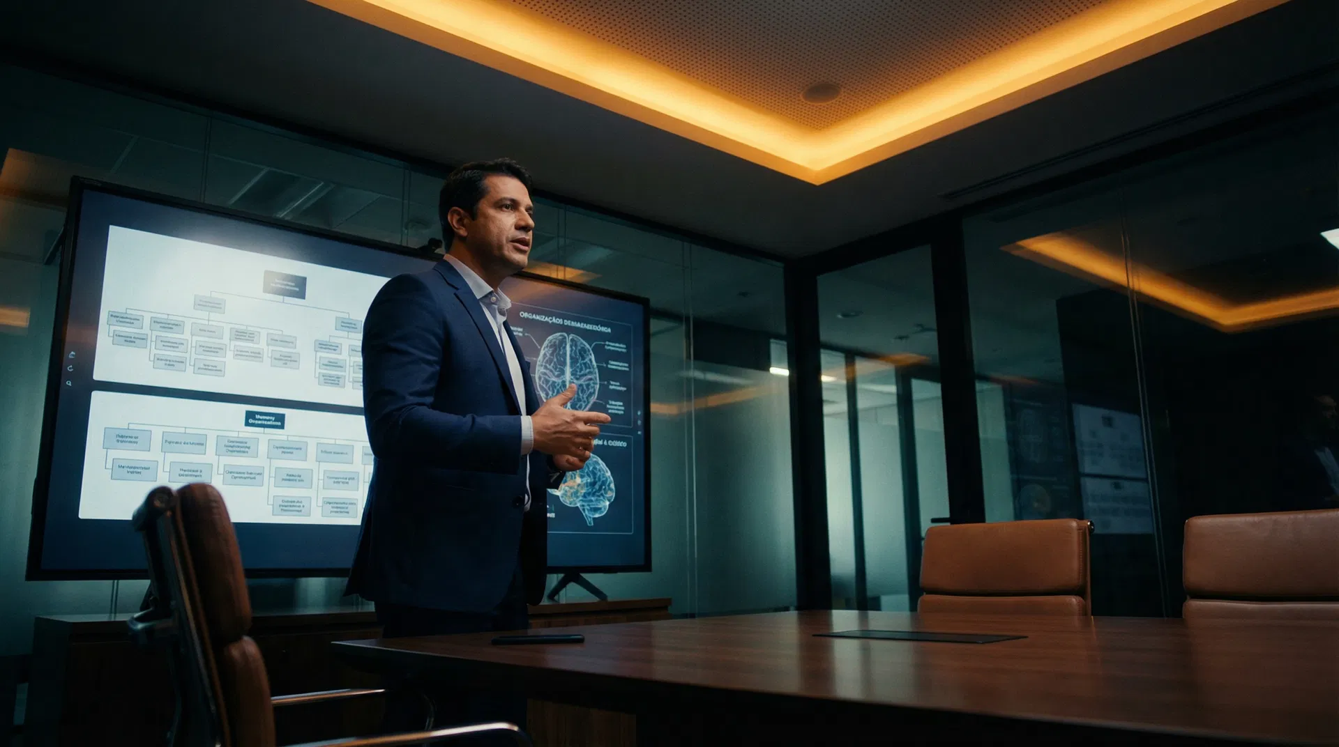 Profissional em ambiente corporativo