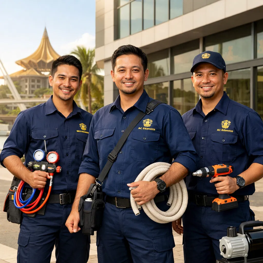 SP Aircond Services team in Kuching