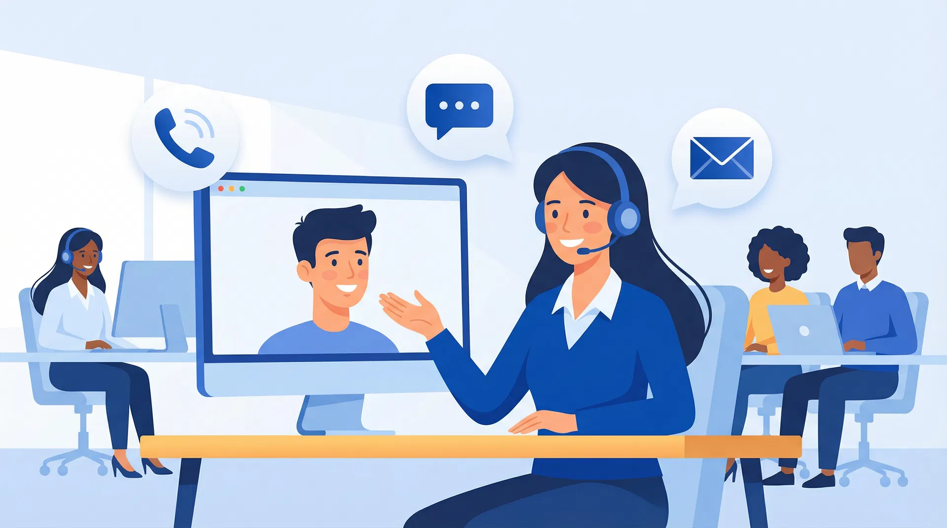 Customer service team providing patient support