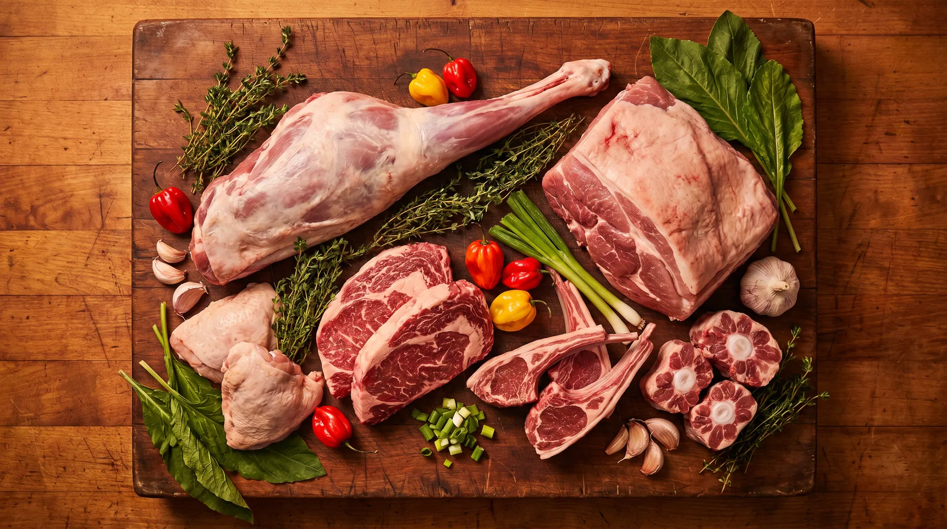 Fresh Caribbean meats — goat, chicken, beef, pork, oxtail, lamb and halal