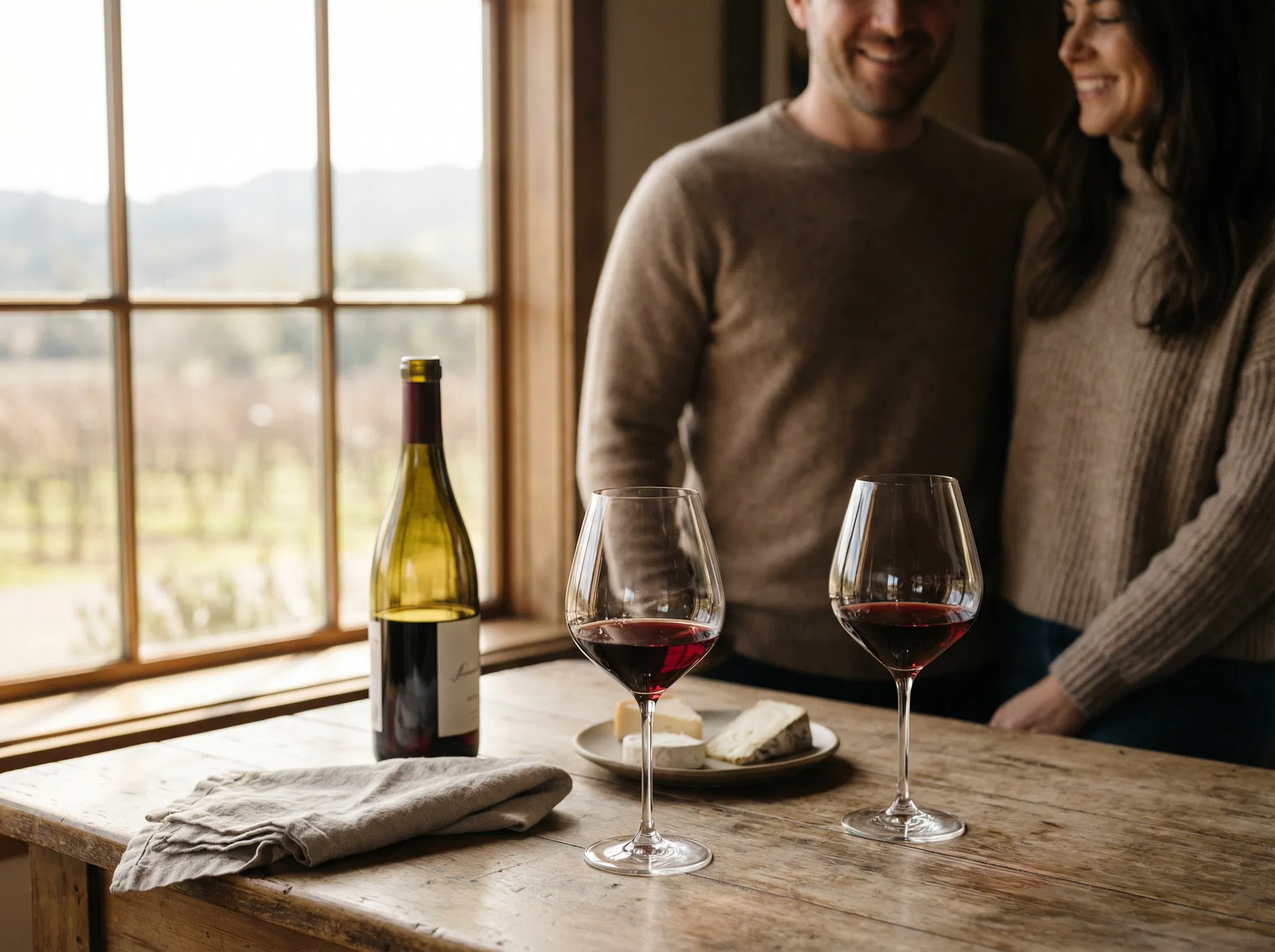 Wine tasting at a Los Olivos winery