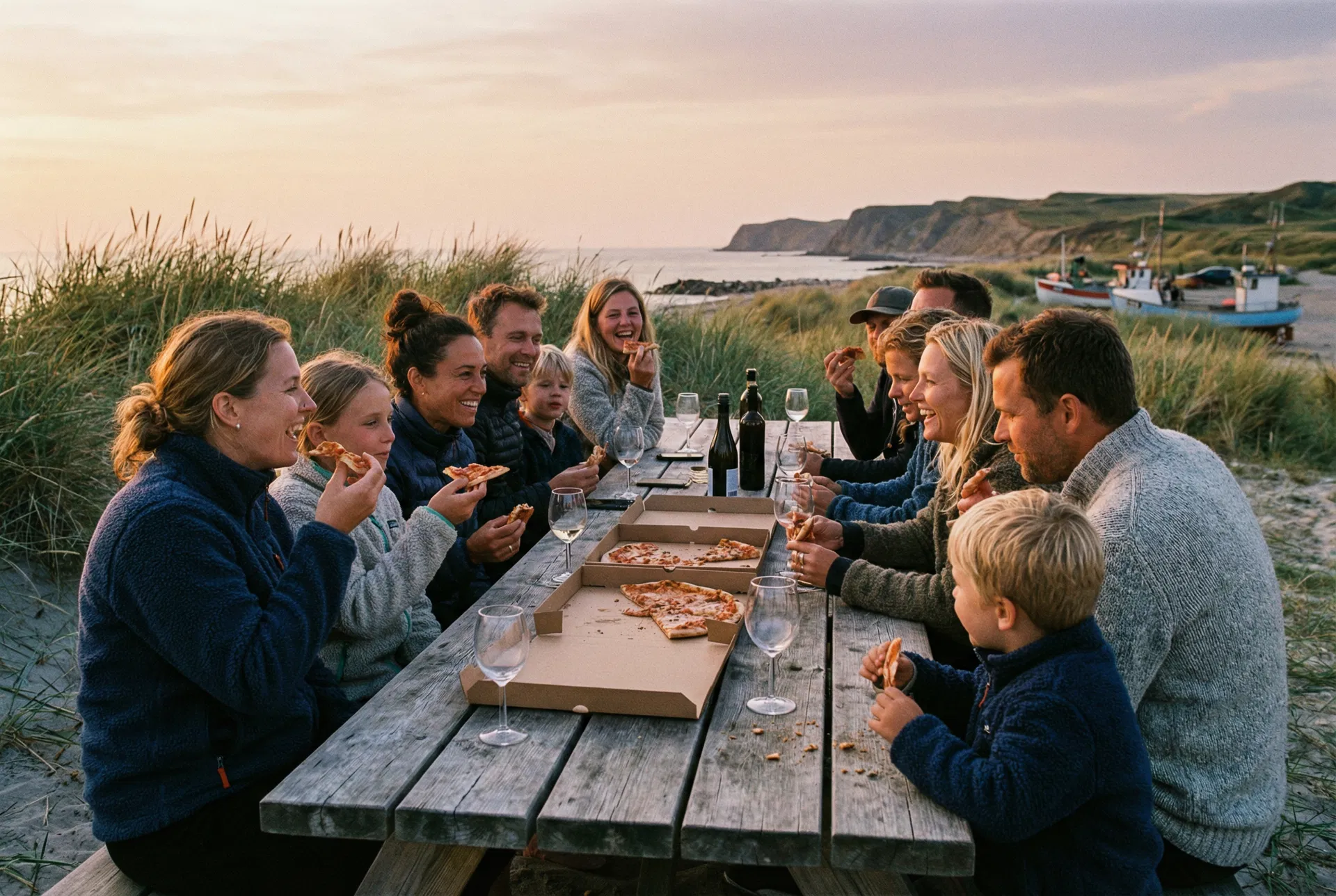 Fællesskab omkring pizza
